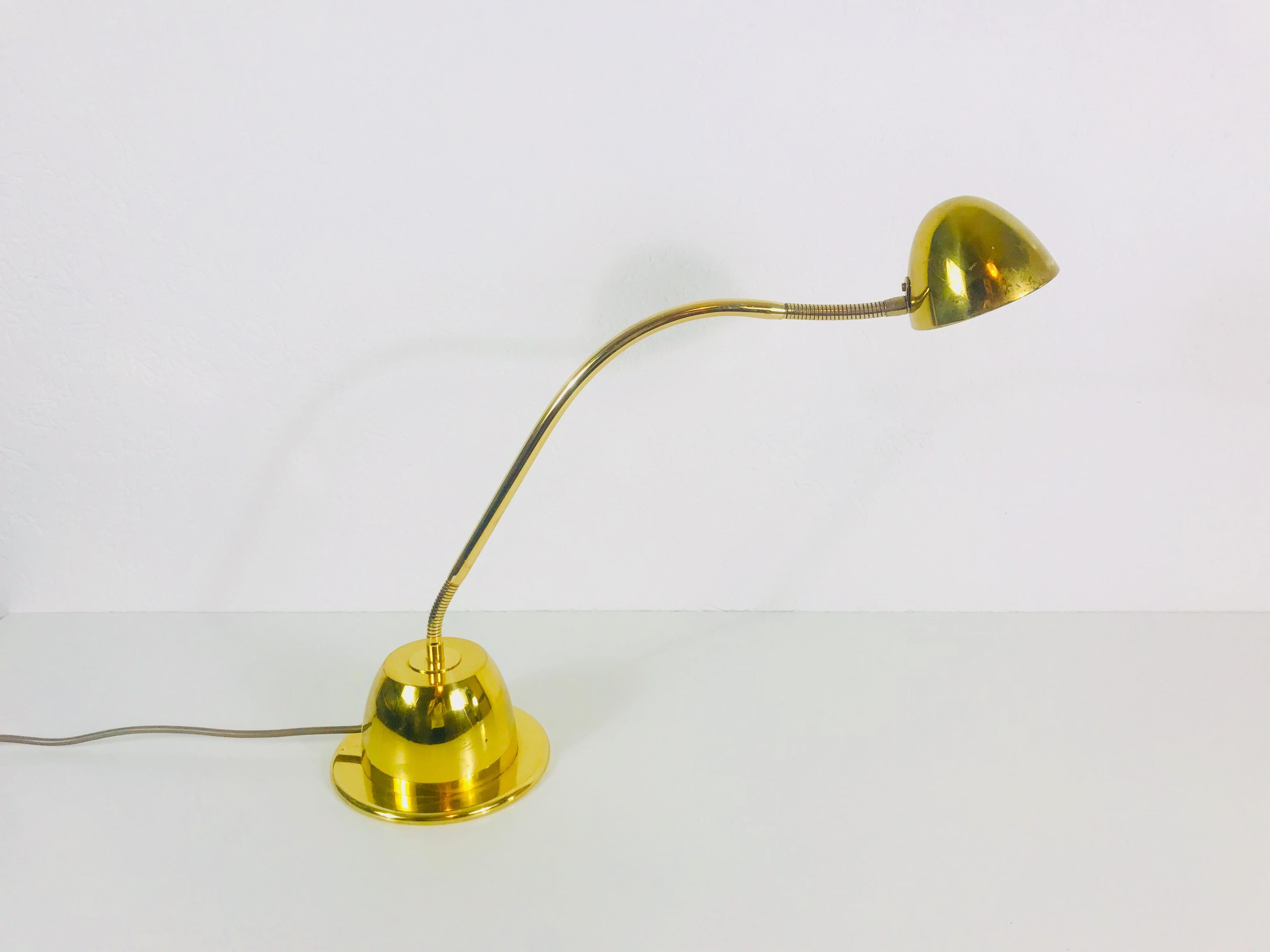 Brass Table Lamp by Schröder Leuchten, 1970s, Germany For Sale 3