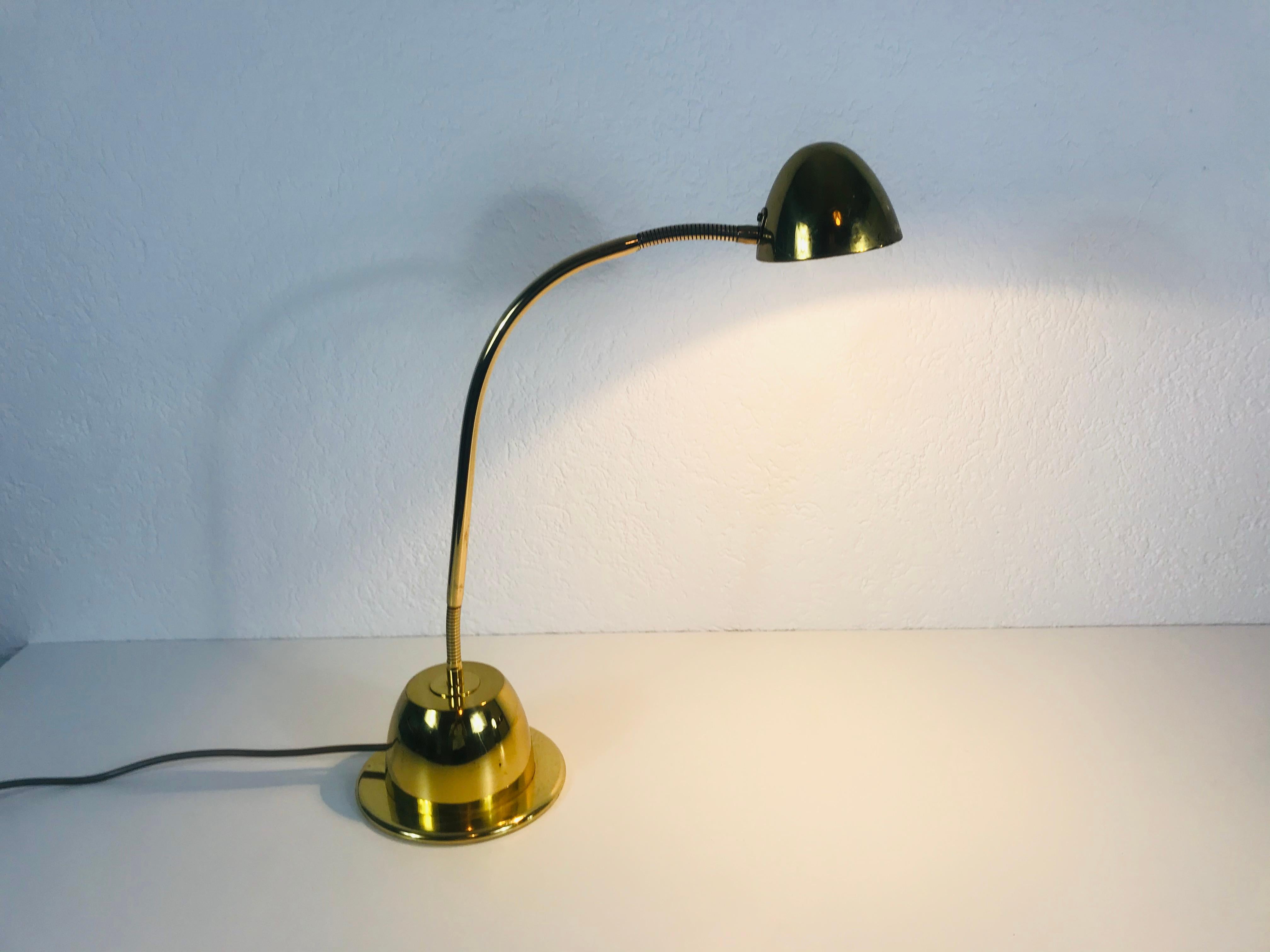 Brass Table Lamp by Schröder Leuchten, 1970s, Germany For Sale 4