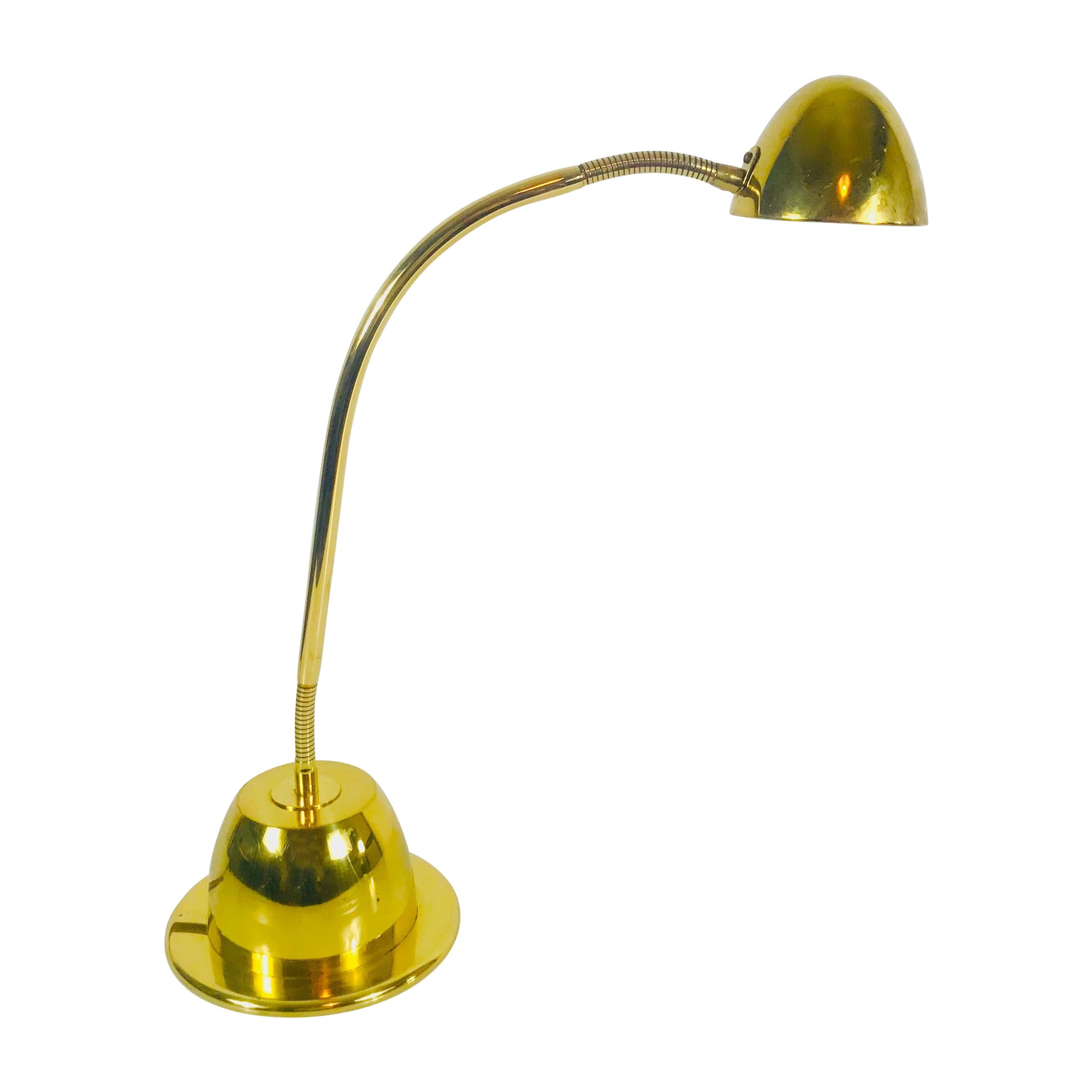 Brass Table Lamp by Schröder Leuchten, 1970s, Germany