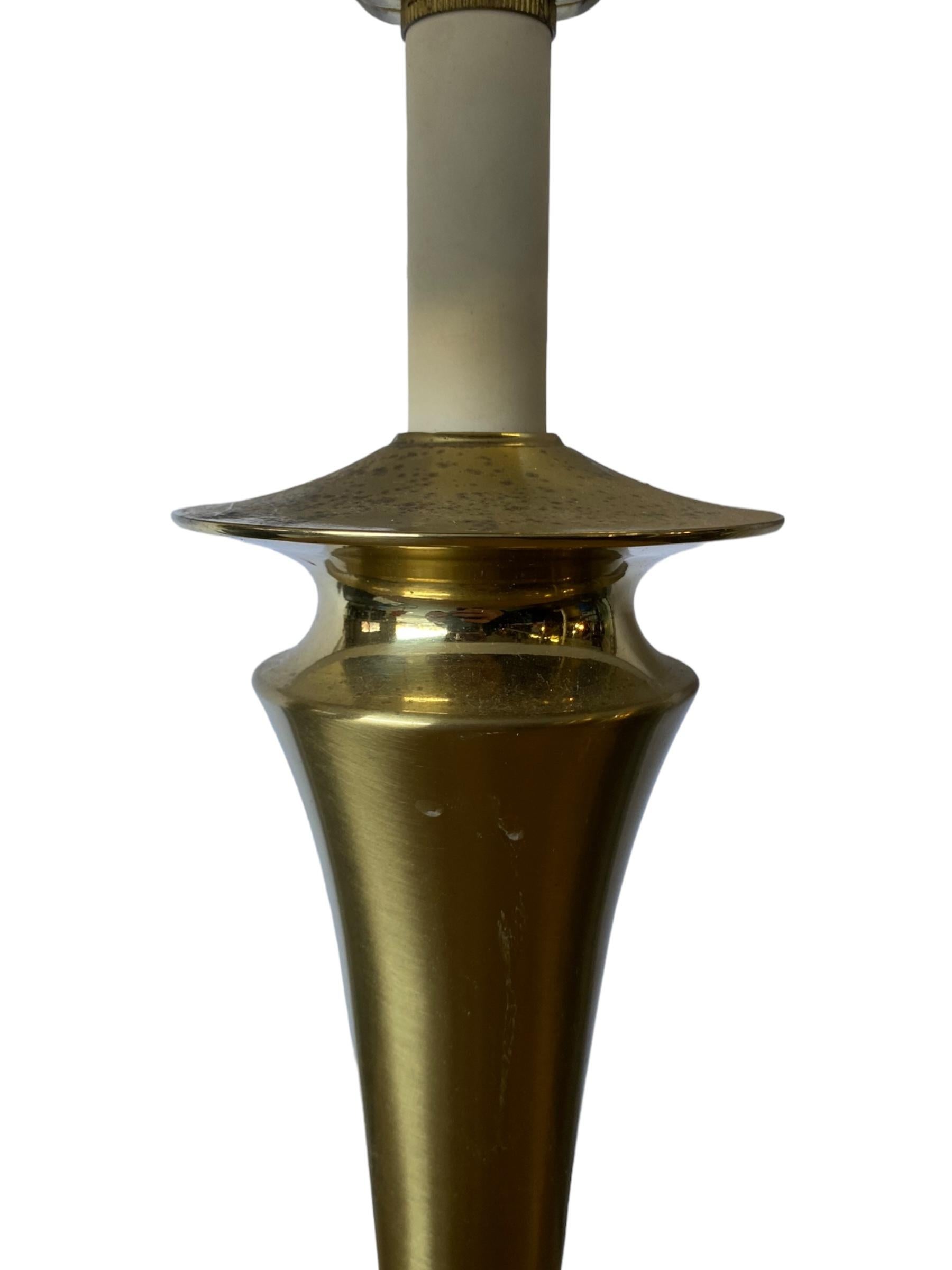 Metalwork Brass Table Lamp by Stiffel For Sale