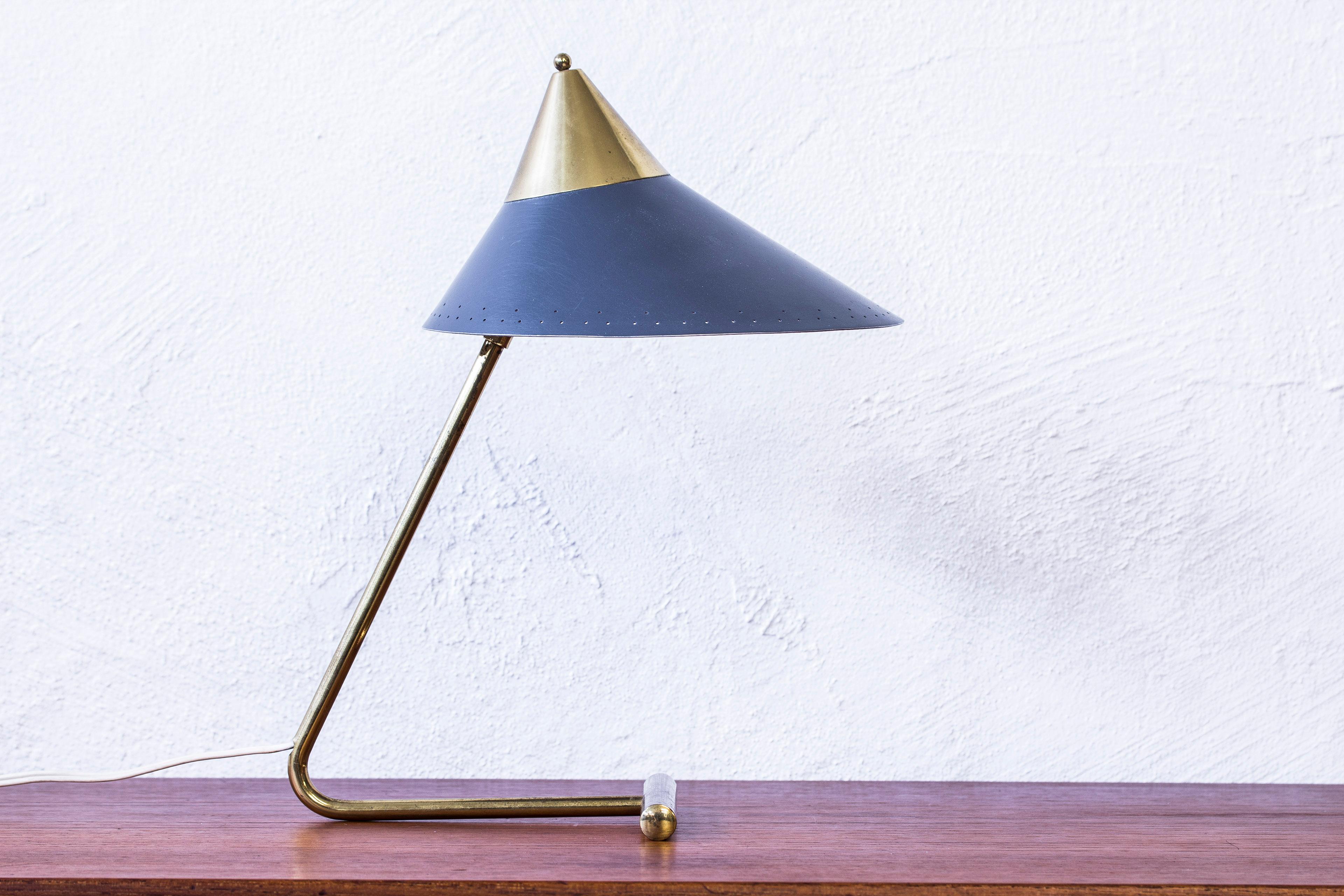 Scandinavian Modern Brass Table Lamp by Svend Aage Holm Sørensen, Denmark, 1950s