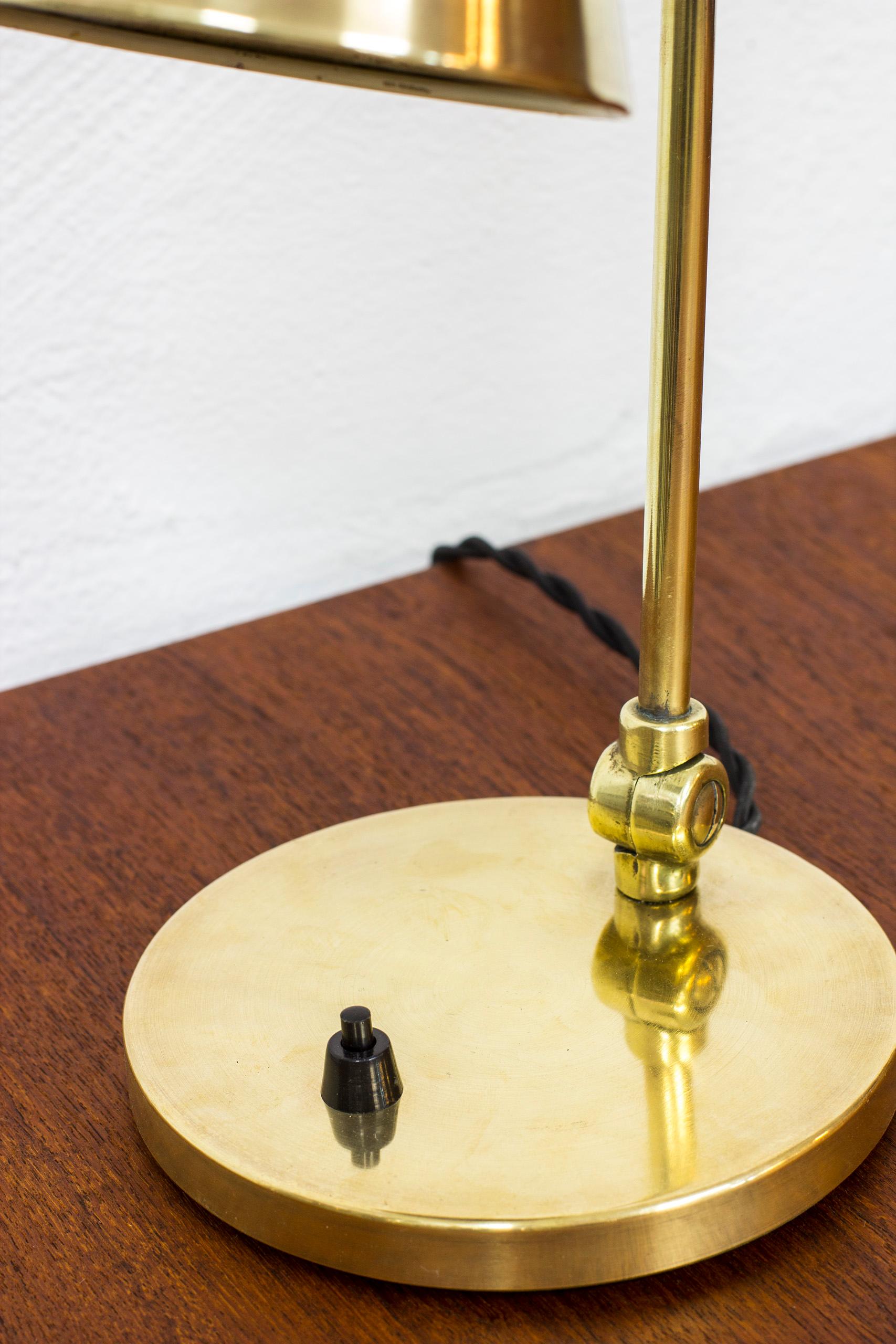 Brass Table Lamp by Svend Aageholm Sørensen, Holm Sørensen & Co, Denmark, 1950s For Sale 2