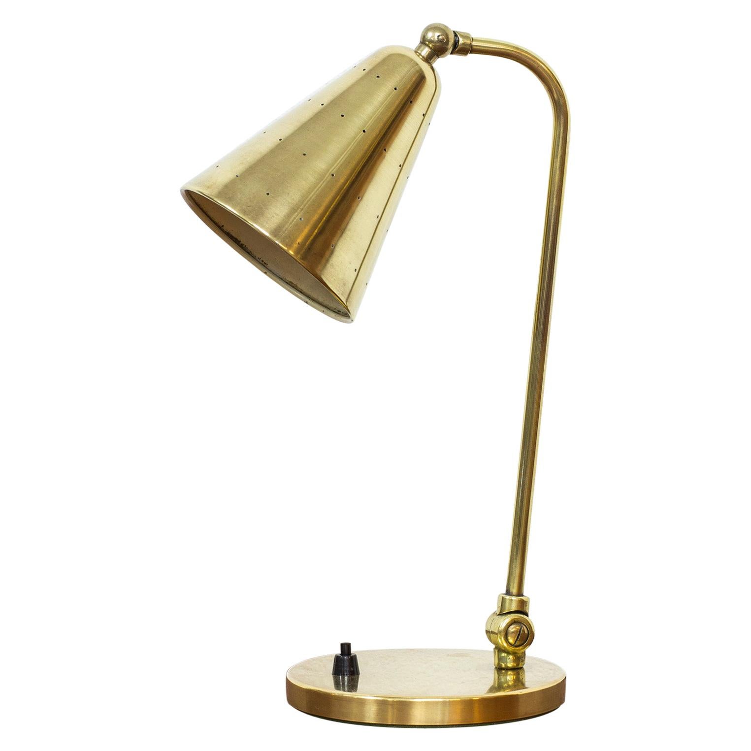Brass Table Lamp by Svend Aageholm Sørensen, Holm Sørensen & Co, Denmark, 1950s