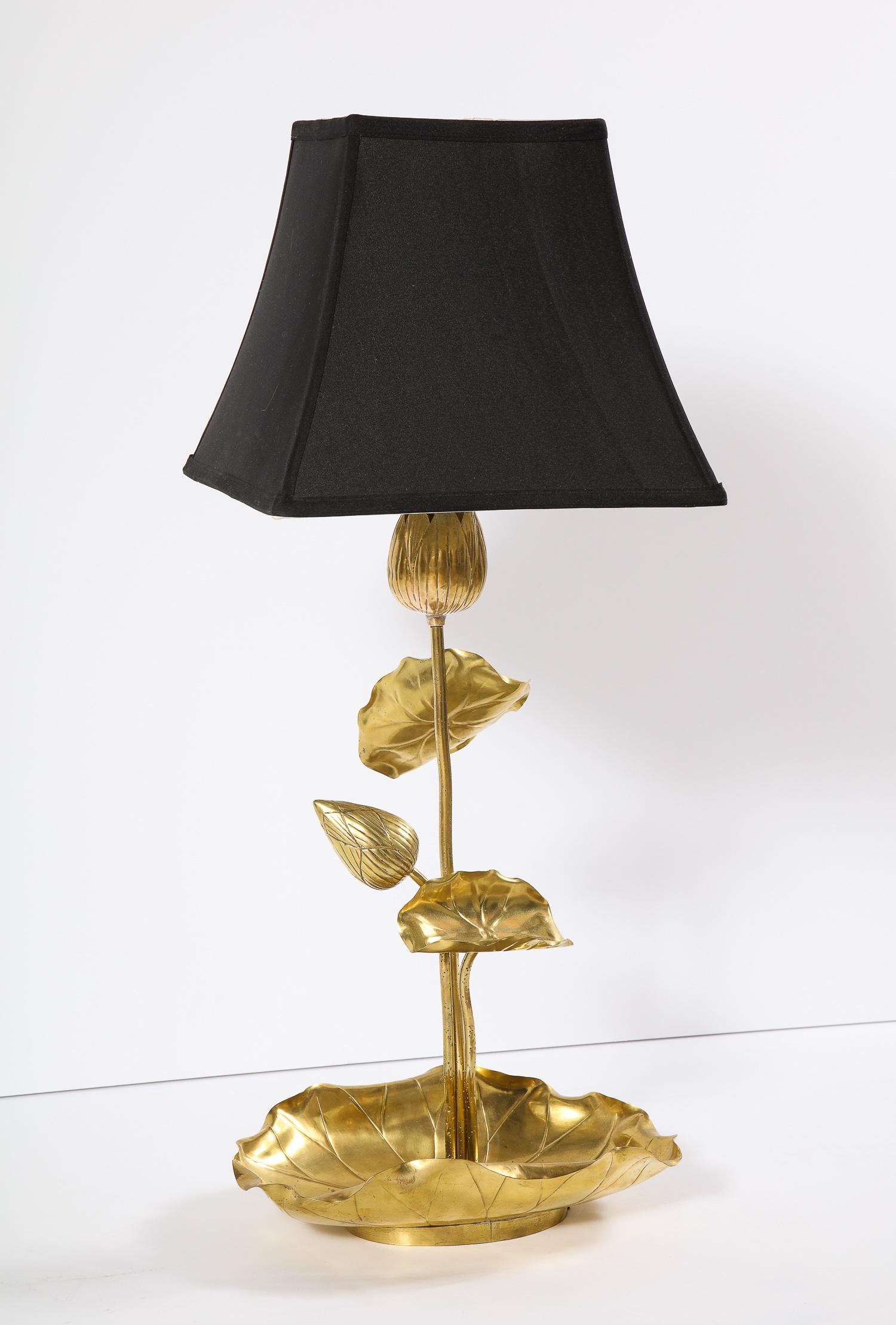 Mid-Century Modern Brass Table Lamp, circa 1950
