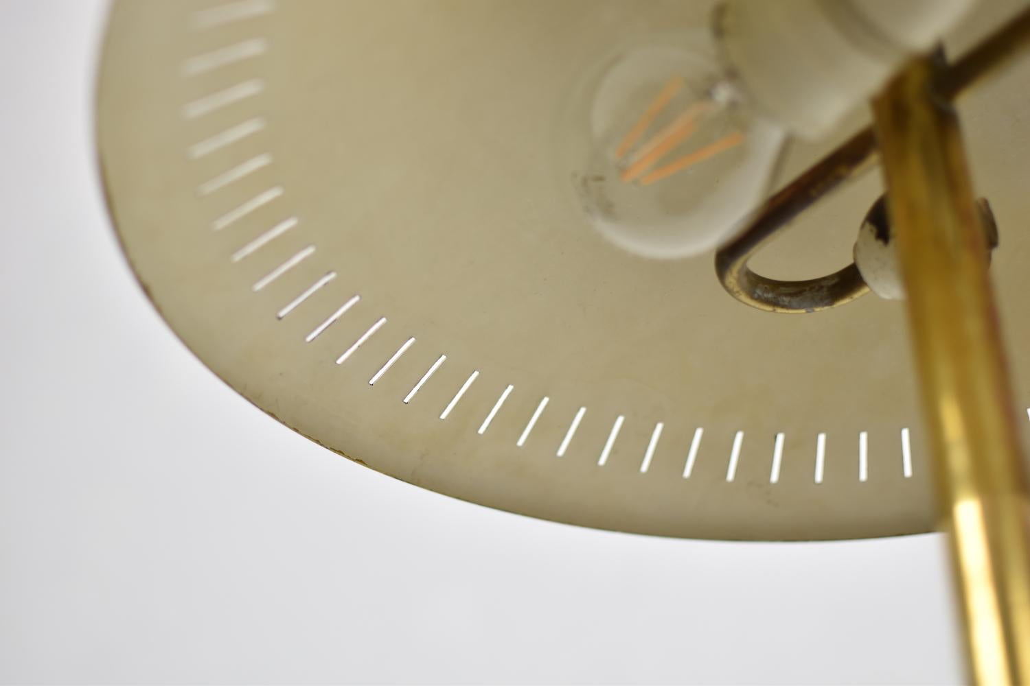 Danish Brass Table Lamp Designed by Bent Karlby for Lyfa, Denmark, 1950s