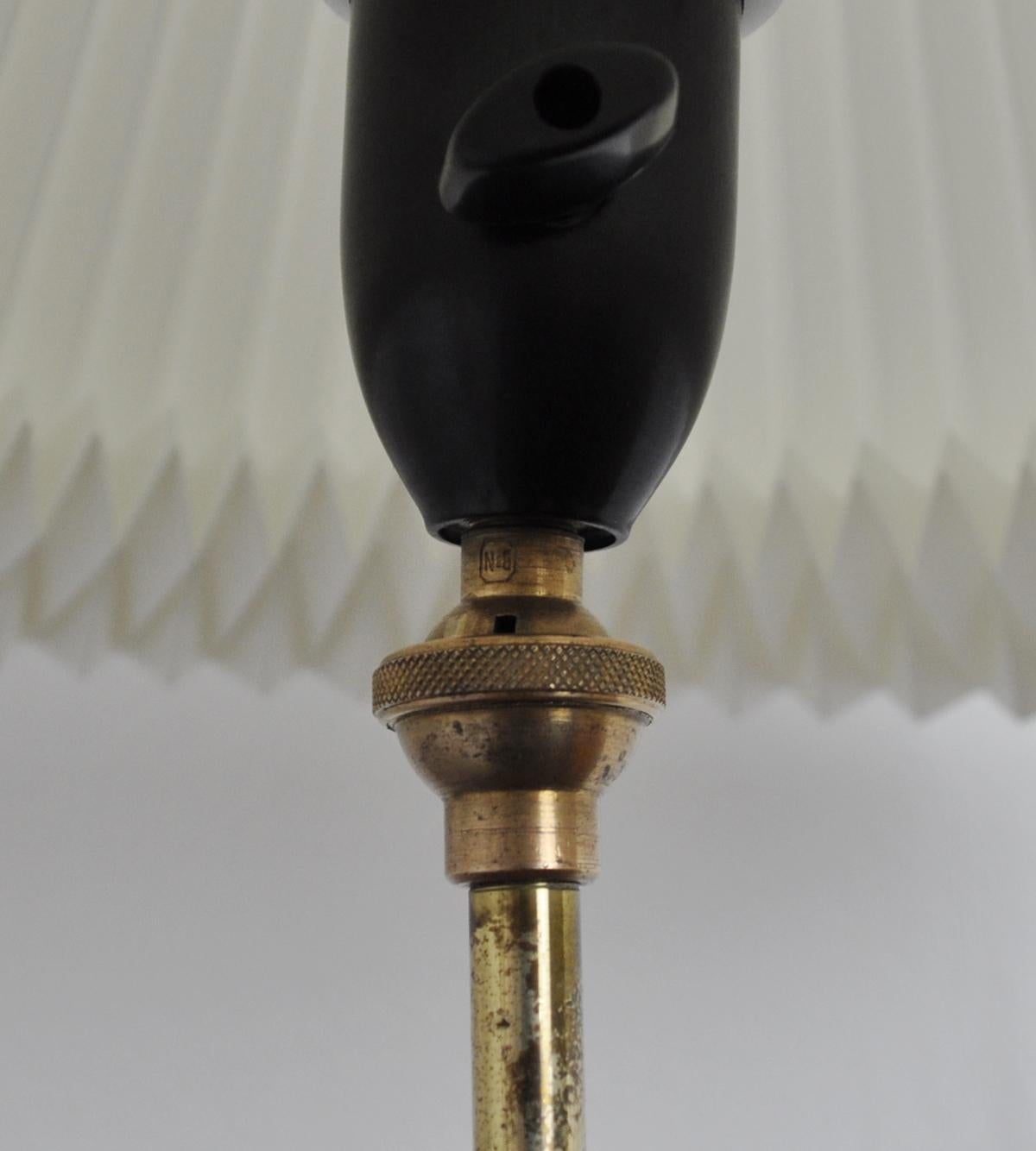 Brass Table Lamp Designed by Esben Klint for Le Klint, 1948 3