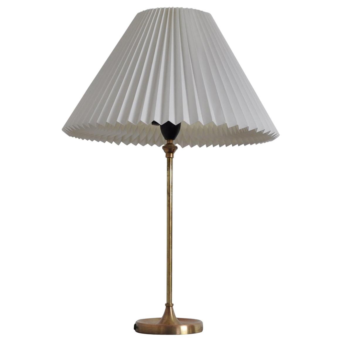Brass Table Lamp Designed by Esben Klint for Le Klint, 1948