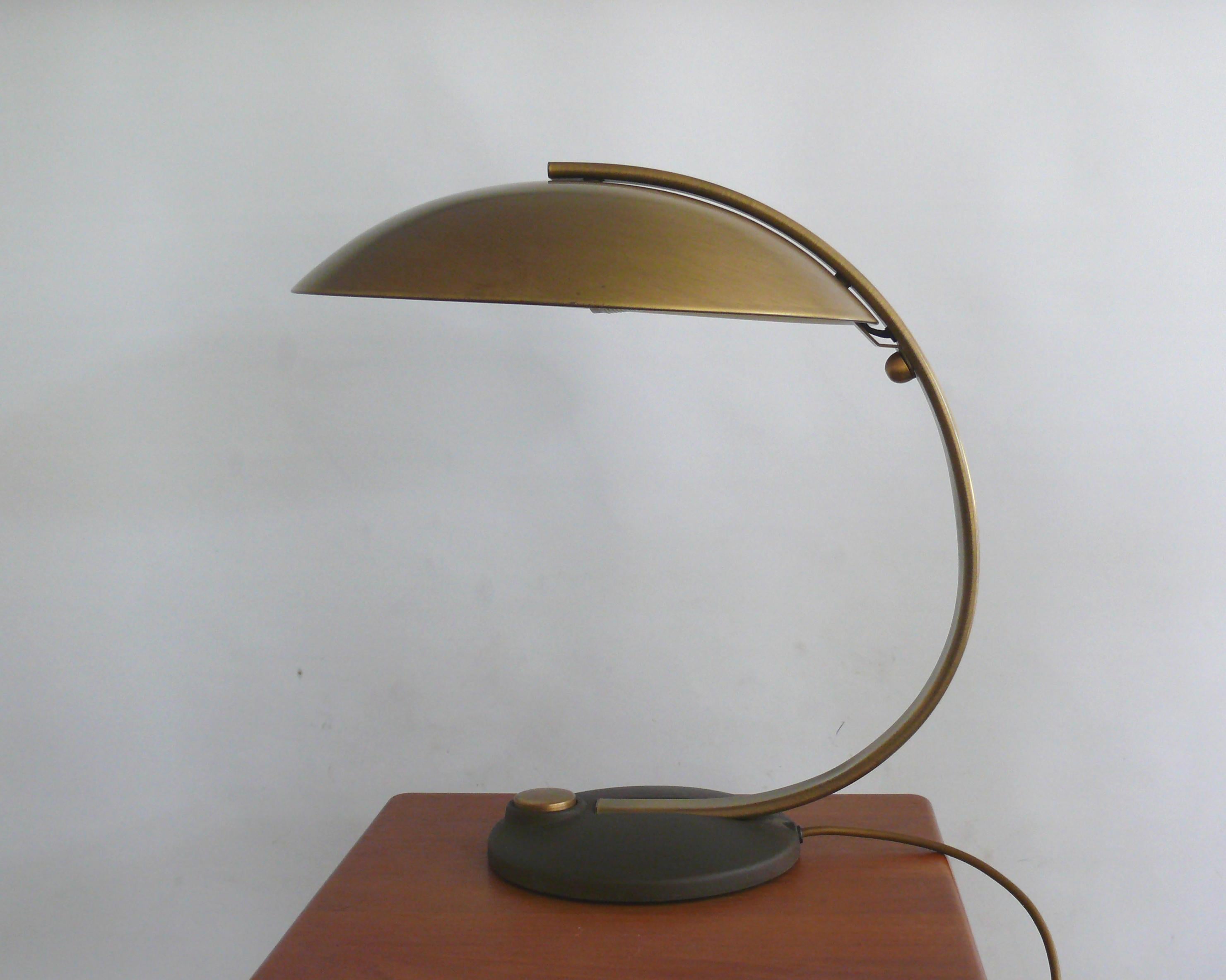 Lampada da tavolo in ottone, Lampada da tavolo, Egon Hillebrand, Germania, anni '60 5