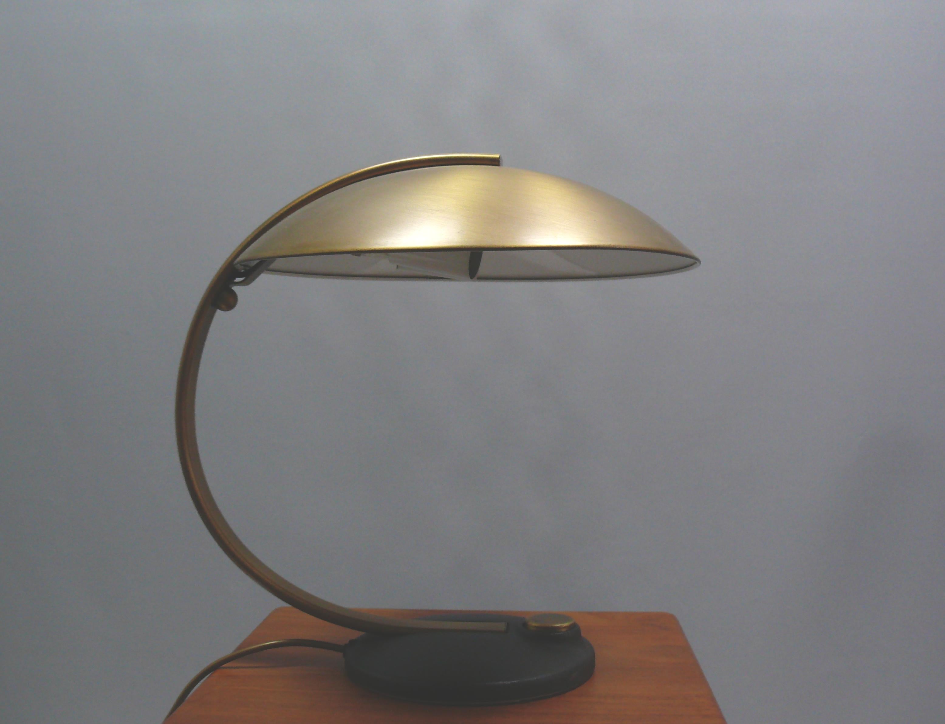 Brass Table Lamp, Desk Lamp, Egon Hillebrand-Model 7613, Germany, 1960s Moderno de mediados de siglo en venta