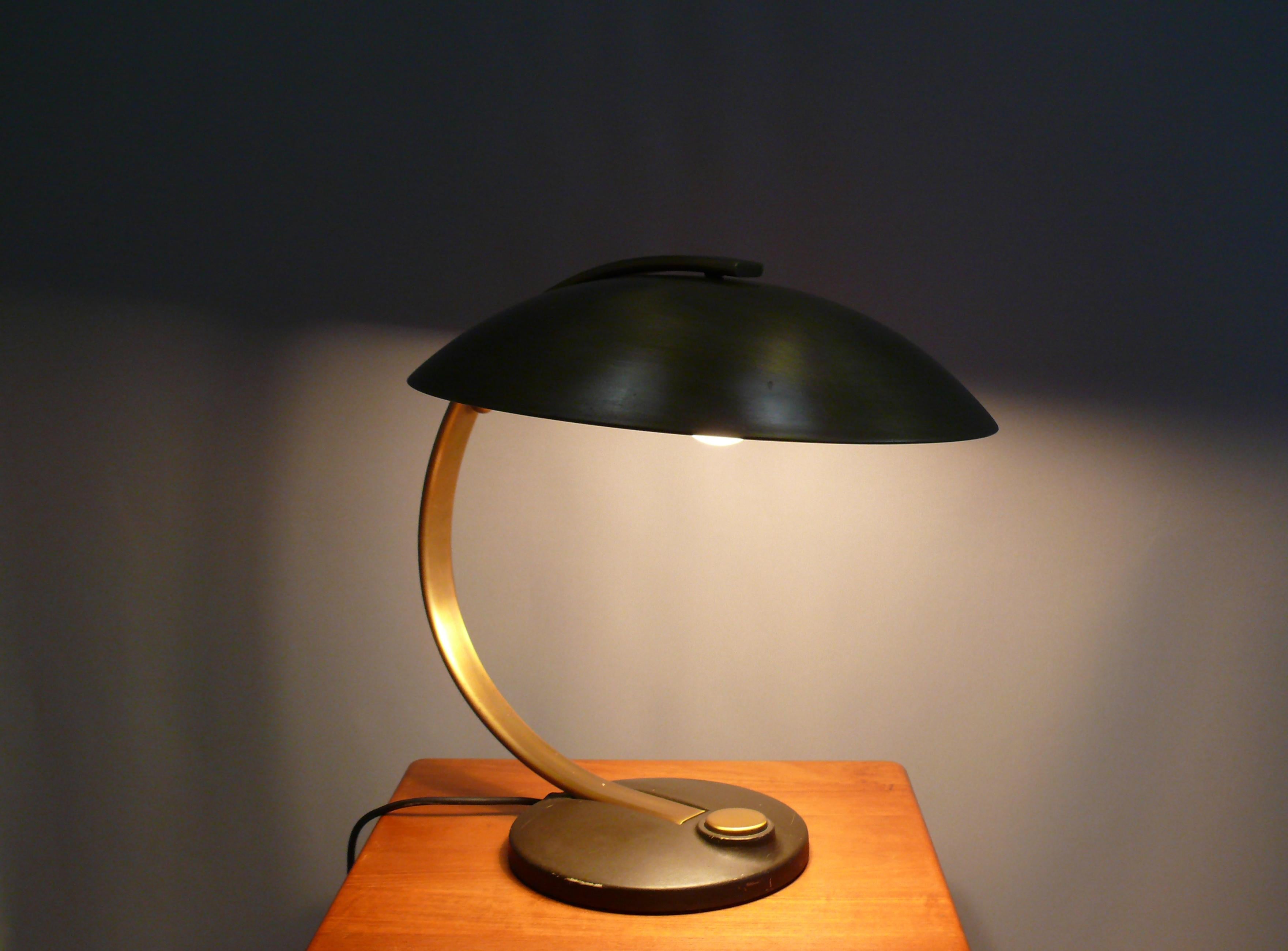 Brass Table Lamp, Desk Lamp, Egon Hillebrand-Model 7613, Germany, 1960s Moderno de mediados de siglo en venta