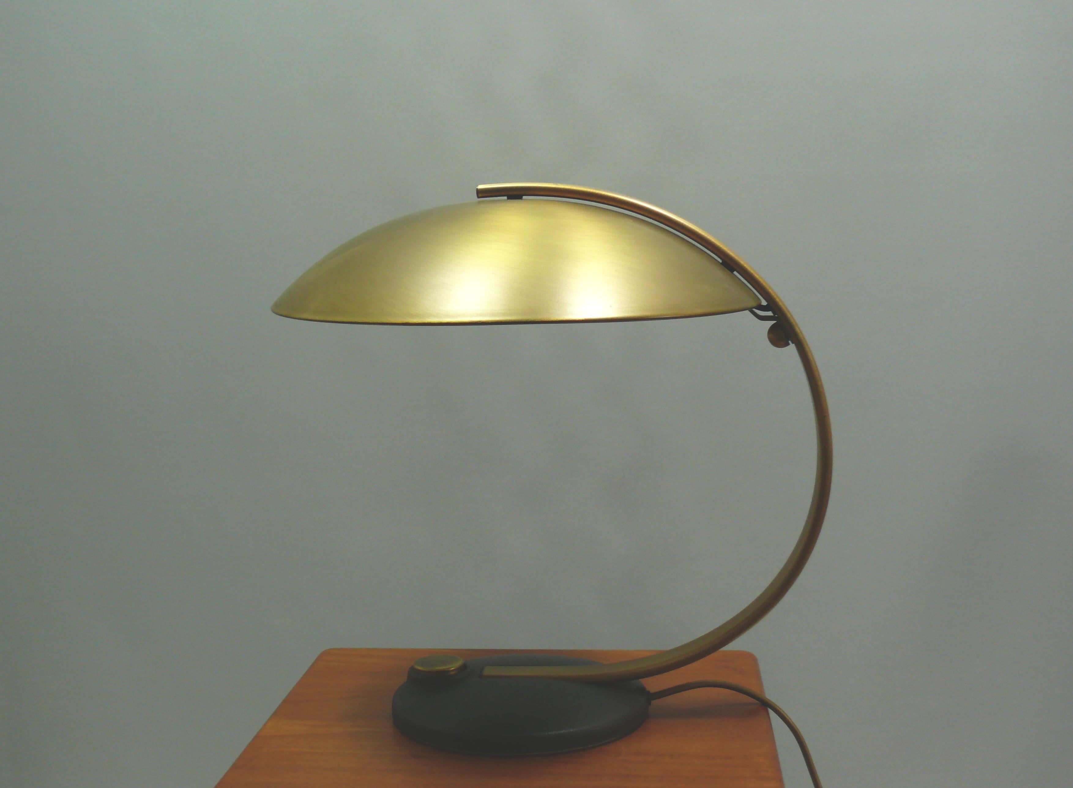 Brass Table Lamp, Desk Lamp, Egon Hillebrand-Model 7613, Germany, 1960s en Bueno estado para la venta en Schwerin, MV