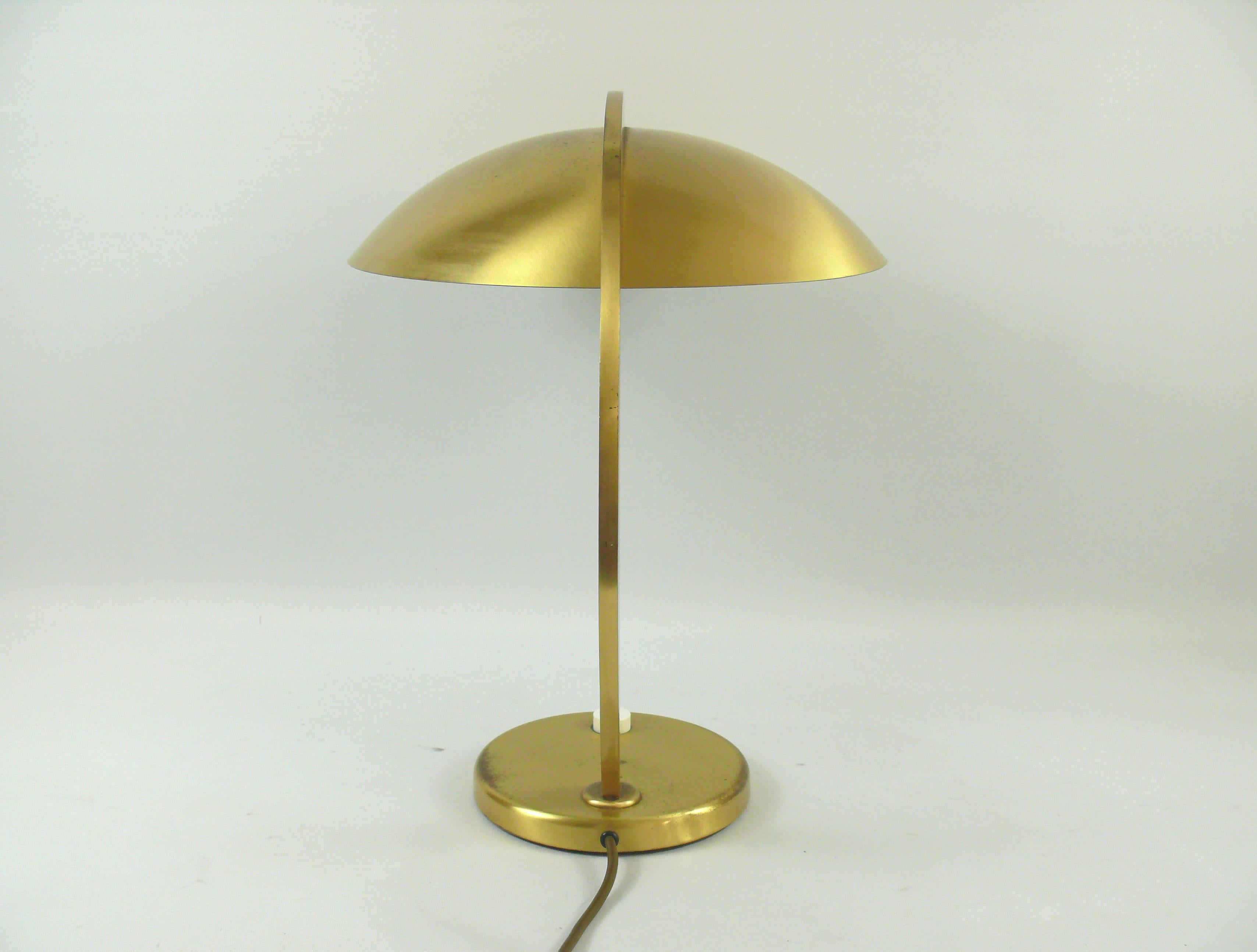 Mid-Century Modern Brass Table Lamp, Desk Lamp, JBS Hillebrand, Germany, 1950s