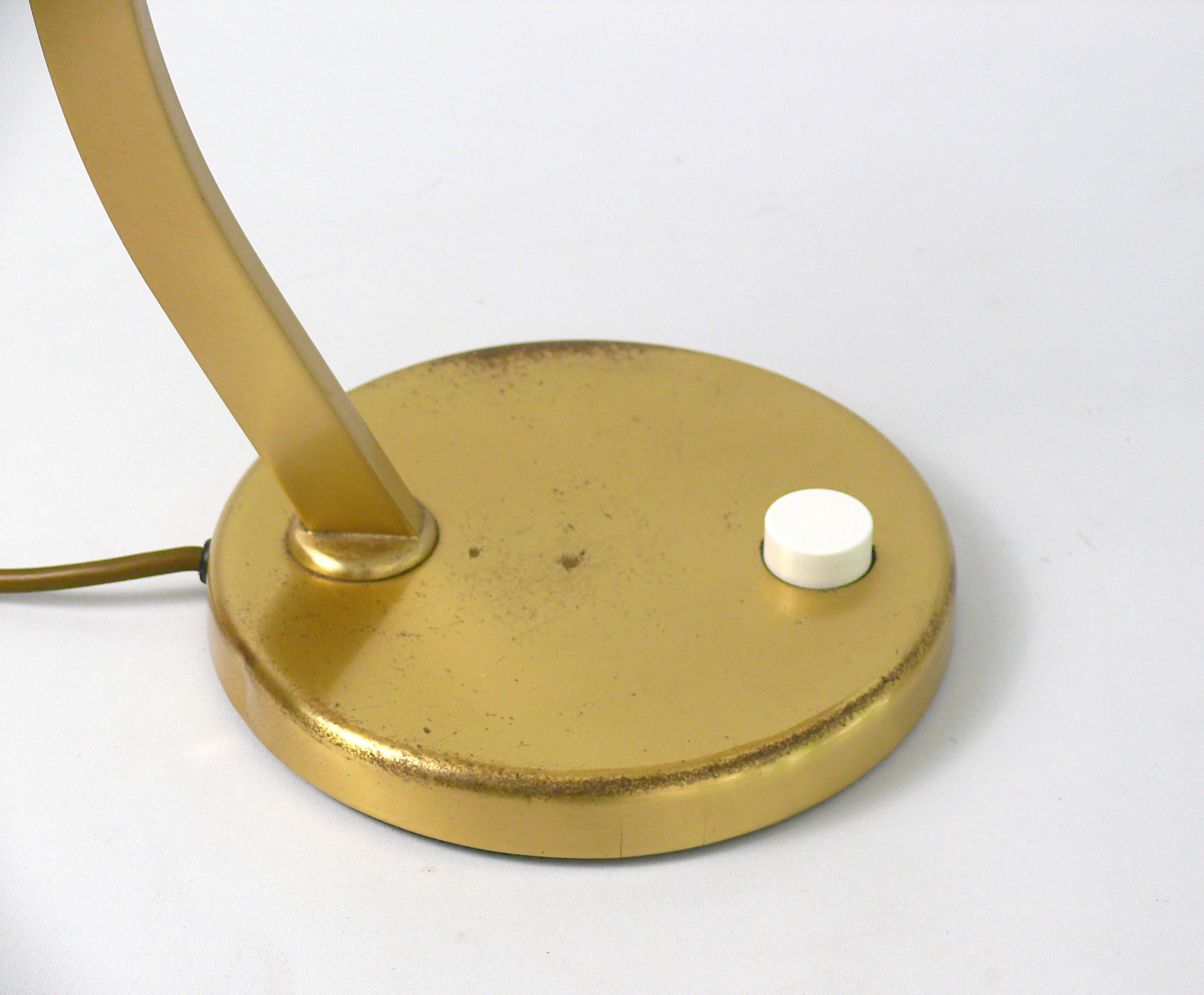 Metal Brass Table Lamp, Desk Lamp, JBS Hillebrand, Germany, 1950s