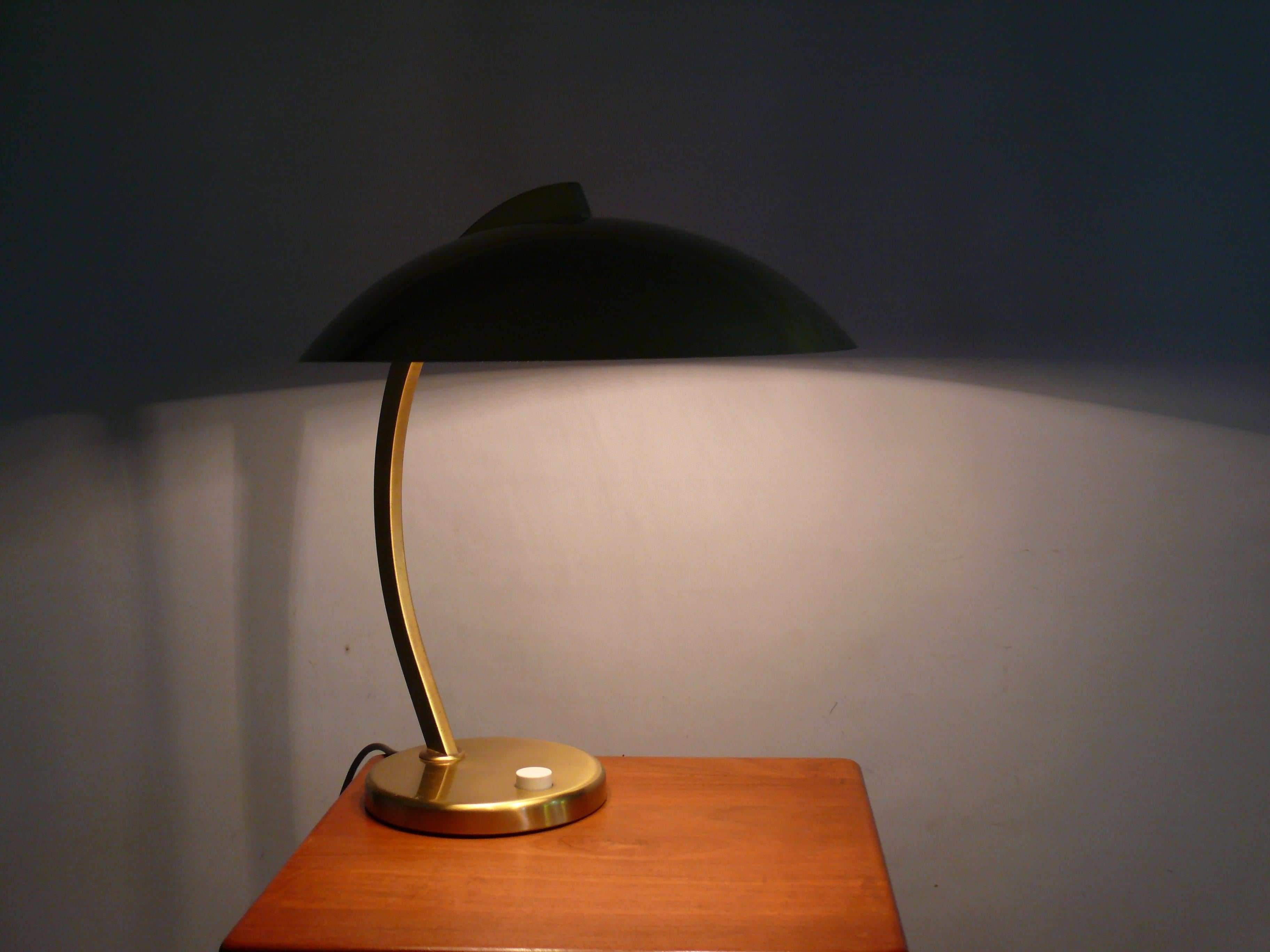 Brass Table Lamp, Desk Lamp, Joseph Brumberg, Germany, 1950s For Sale 5