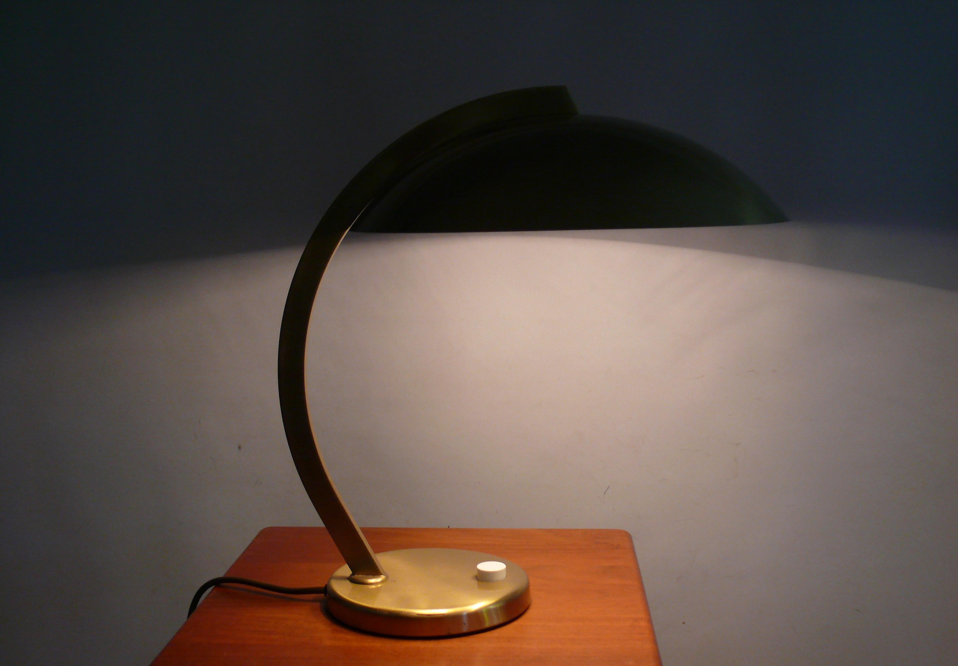 Brass Table Lamp, Desk Lamp, Joseph Brumberg, Germany, 1950s For Sale 6