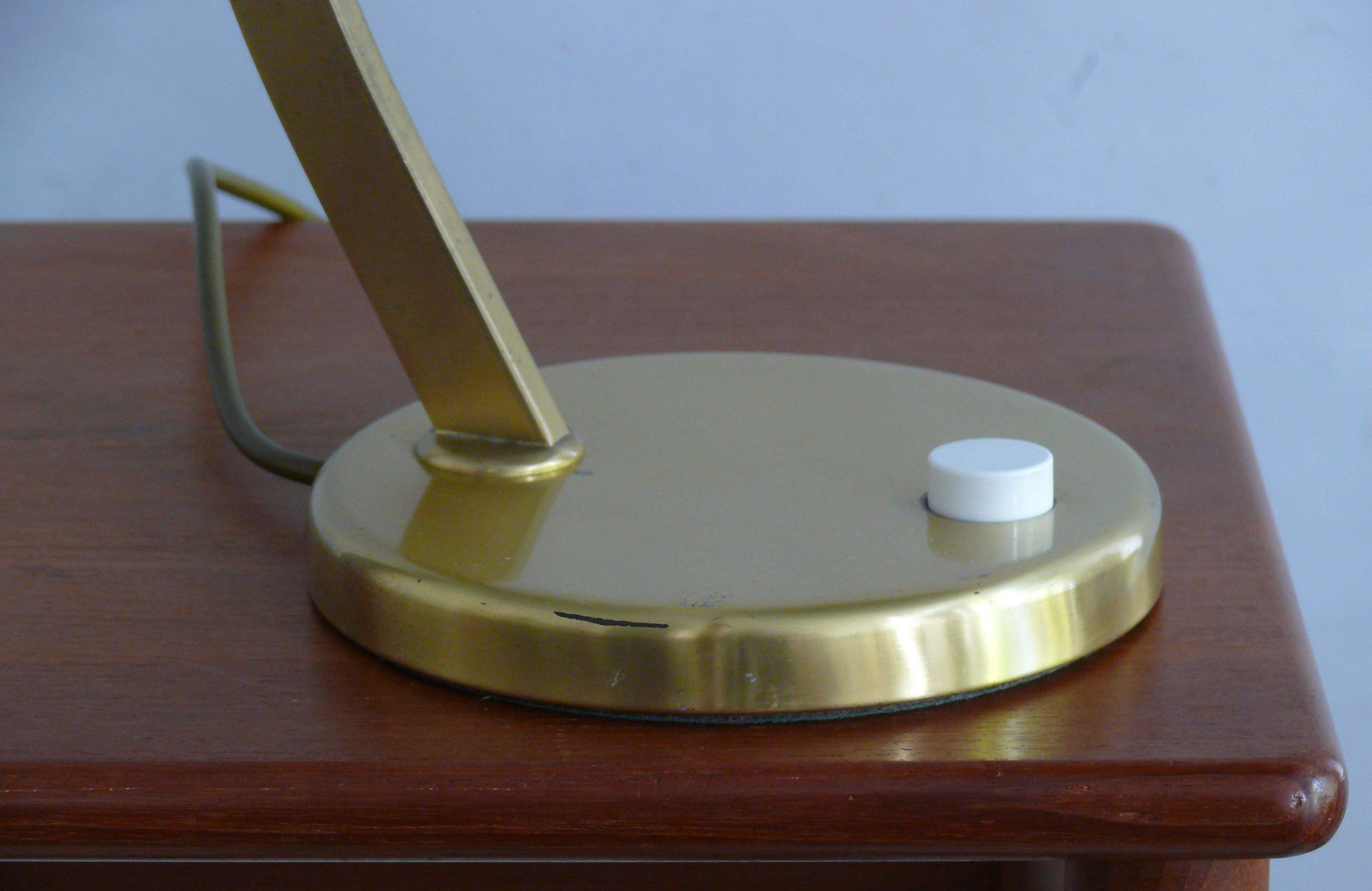 Brass Table Lamp, Desk Lamp, Joseph Brumberg, Germany, 1950s For Sale 2