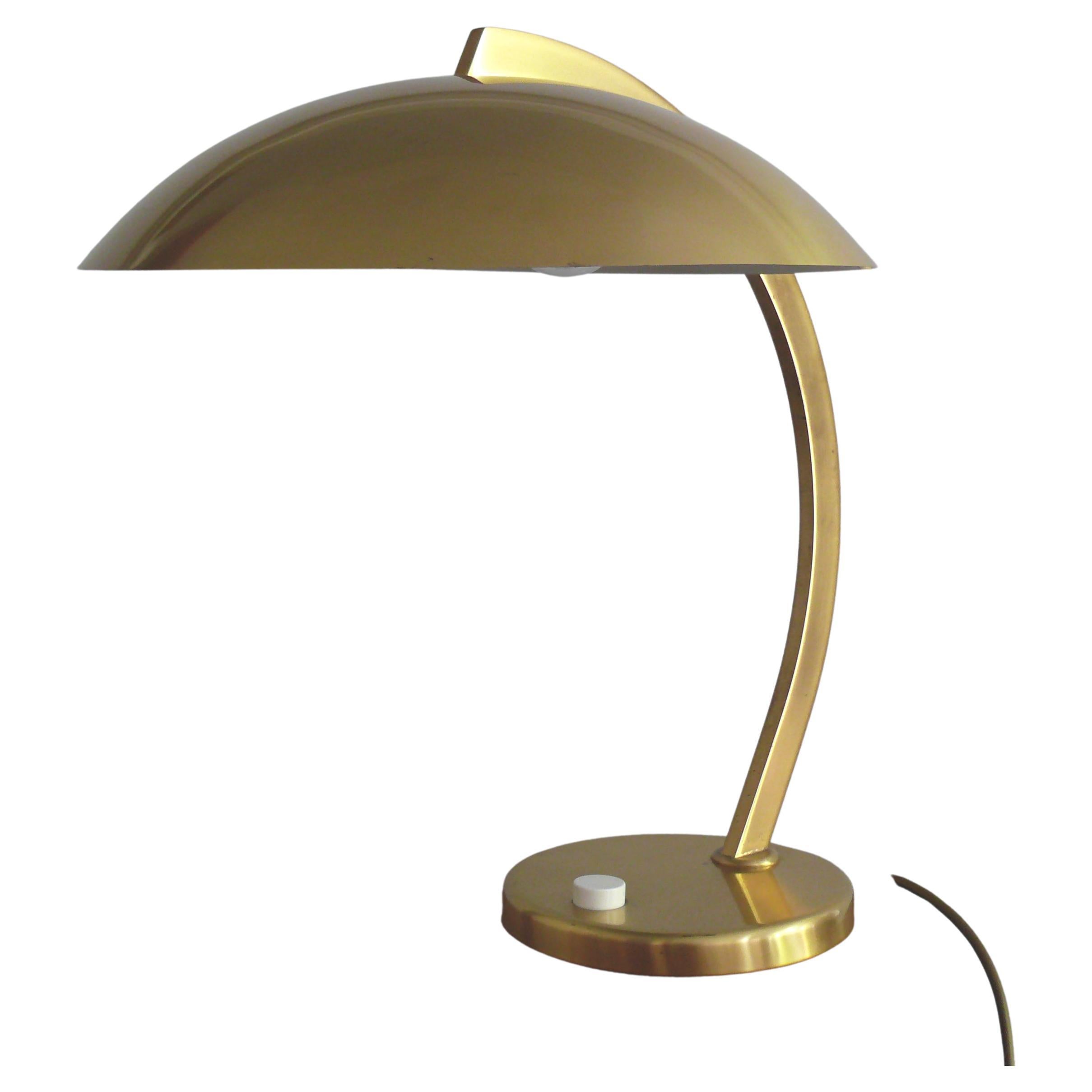 Lampe de table en laiton, lampe de bureau, Joseph Brumberg, Allemagne, années 1950