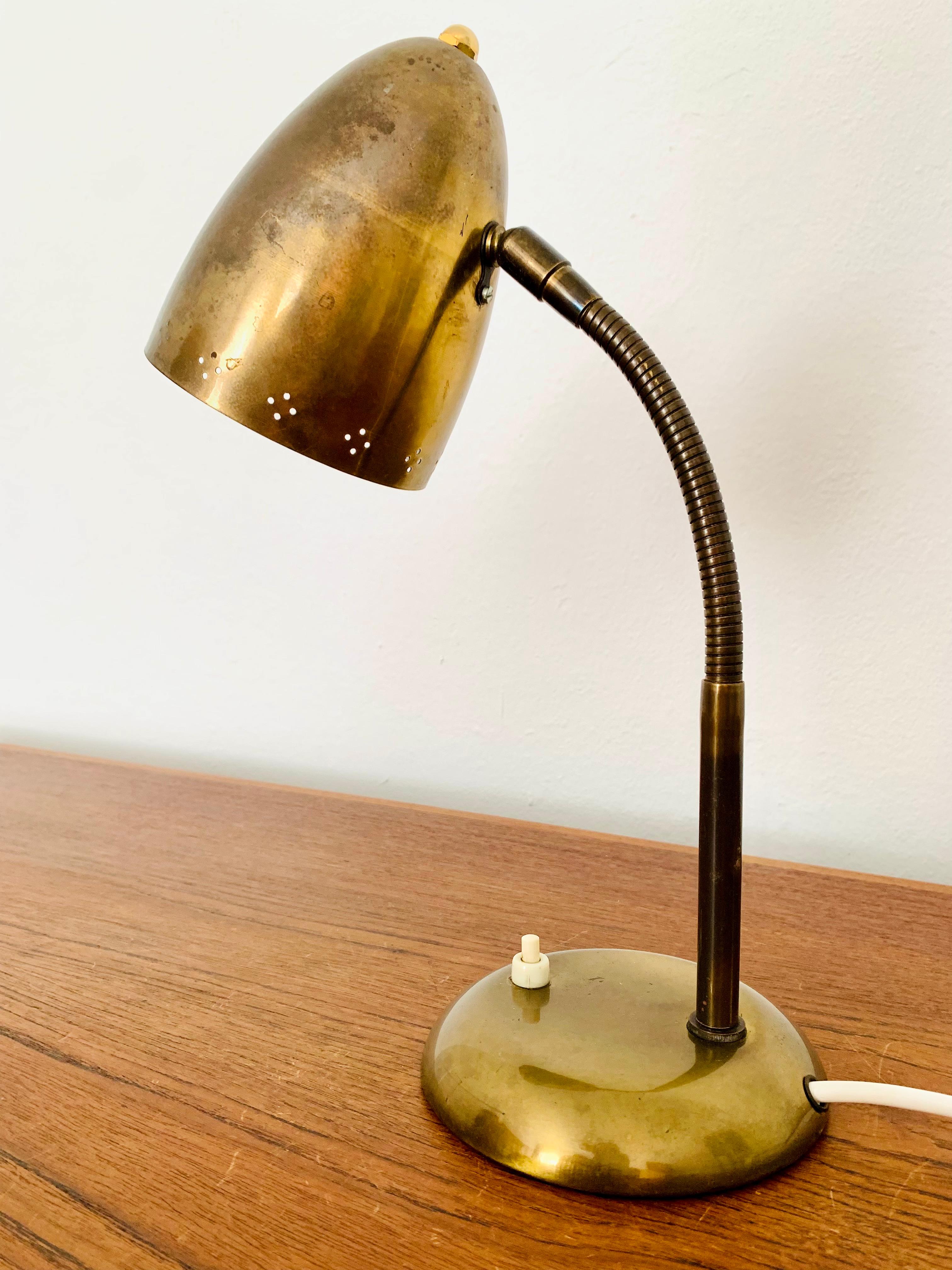 German Brass Table Lamp For Sale