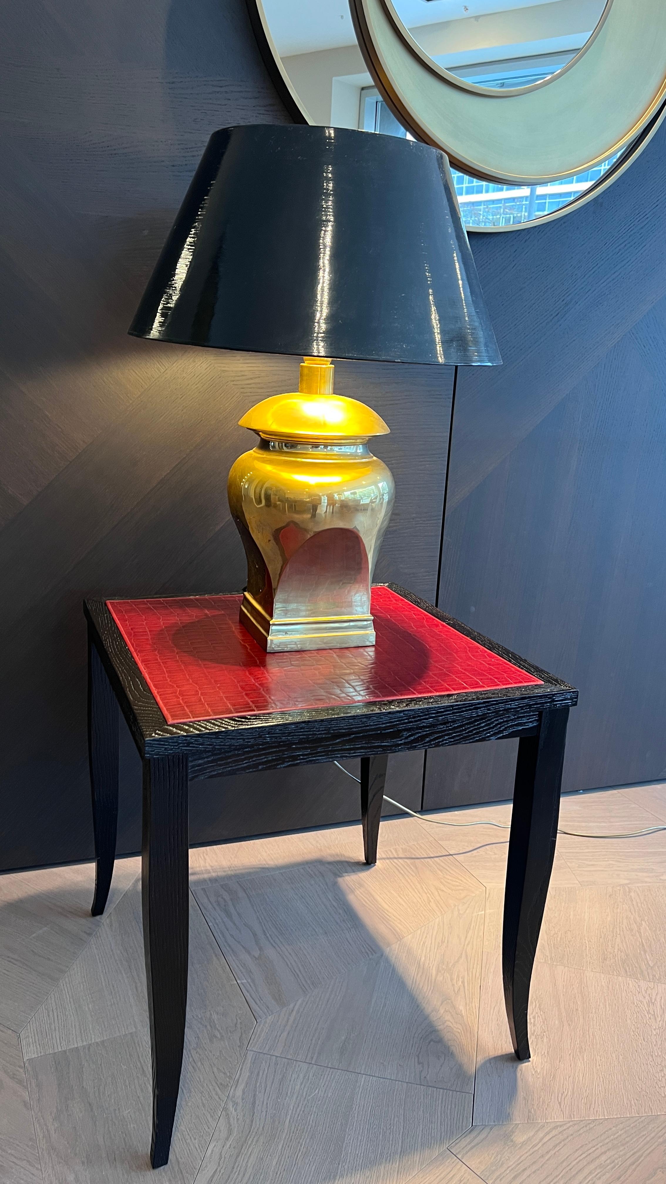 20ième siècle Lampe de table en laiton en vente