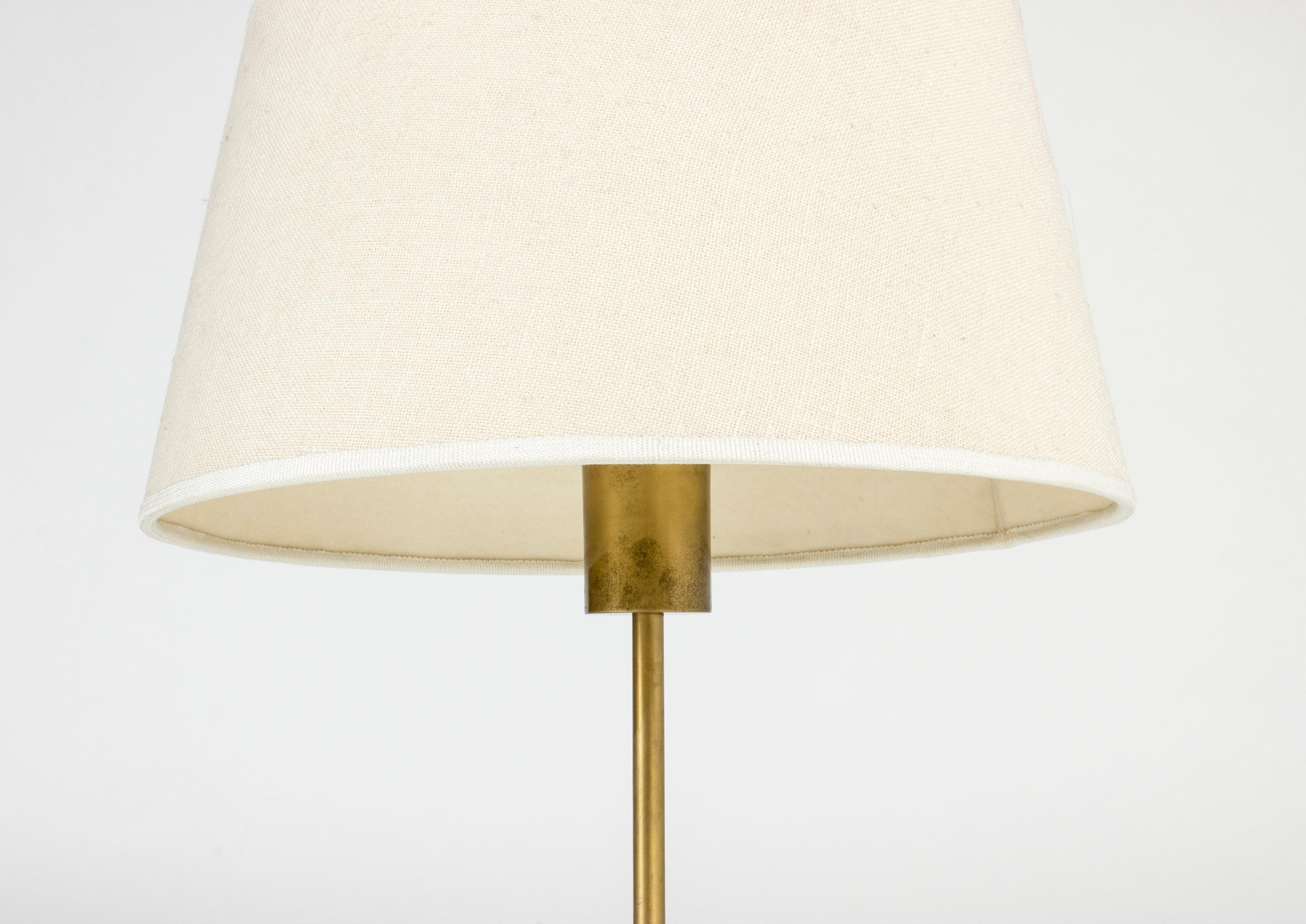 Swedish Brass Table Lamp from Bergboms
