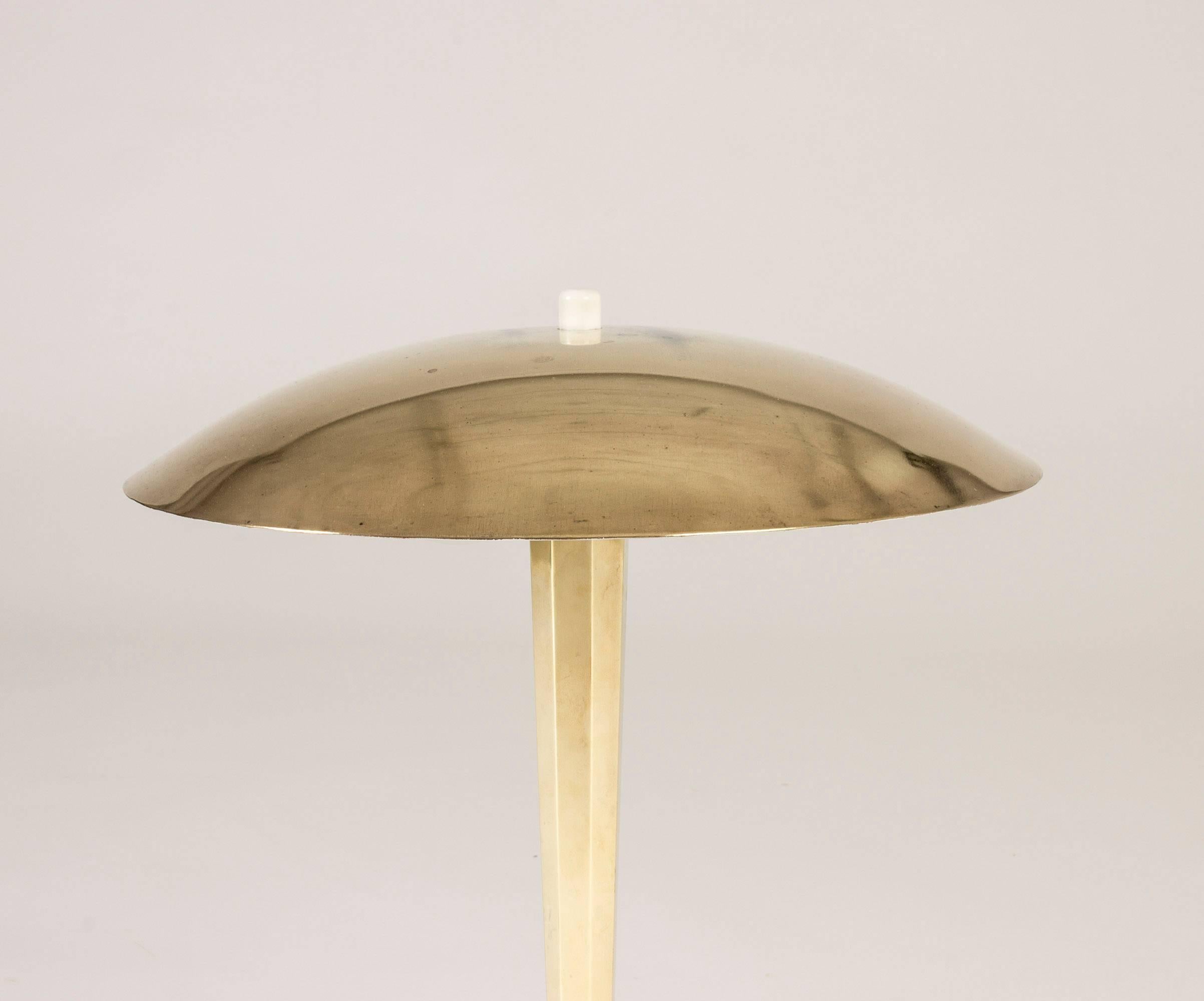 Scandinavian Modern Brass Table Lamp from Böhlmarks