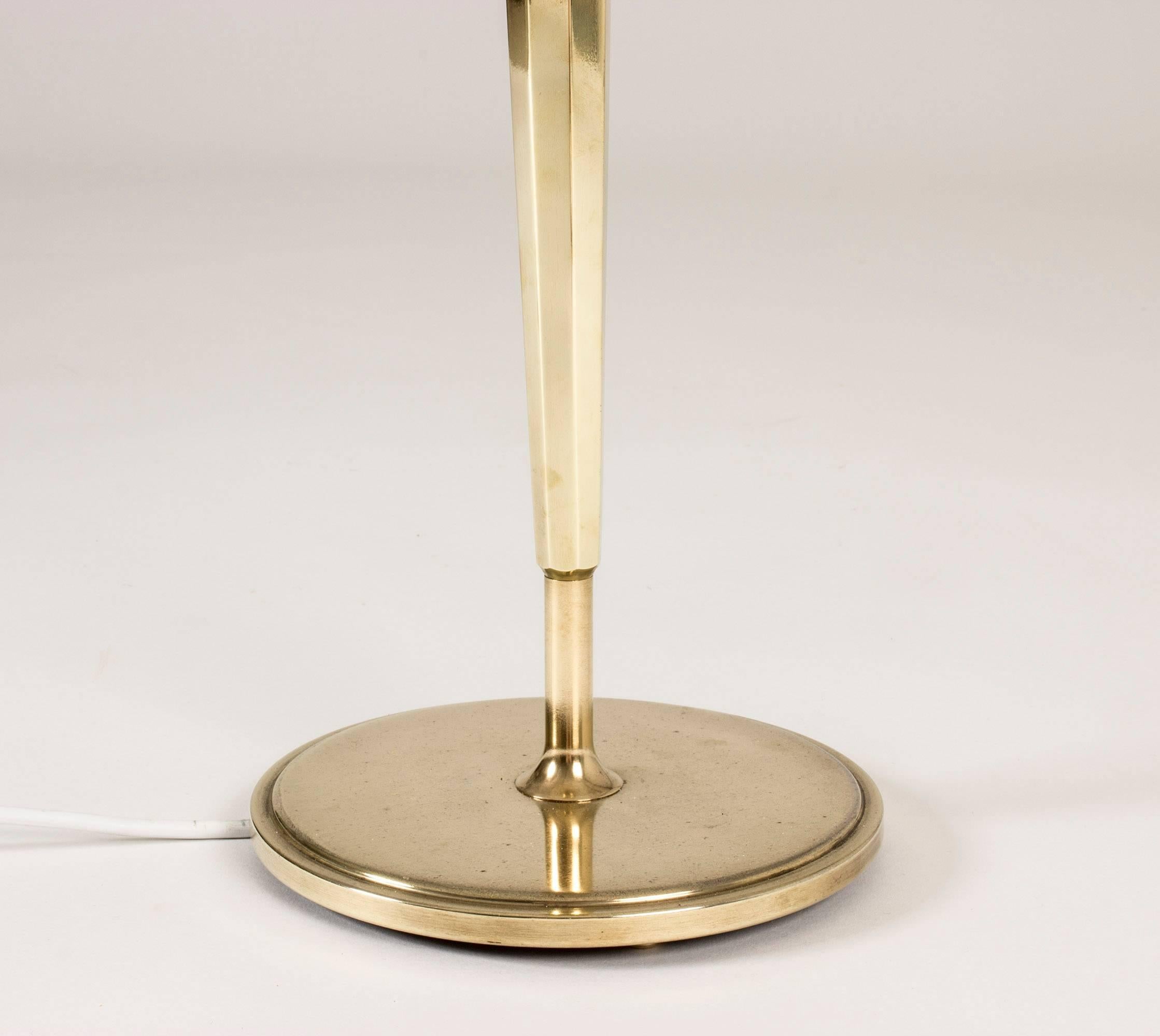 Swedish Brass Table Lamp from Böhlmarks