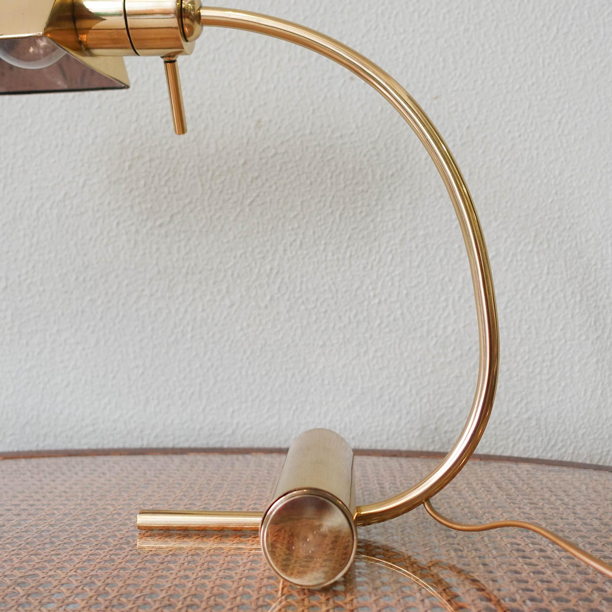Brass Table Lamp from Boulanger, 1970's For Sale 8