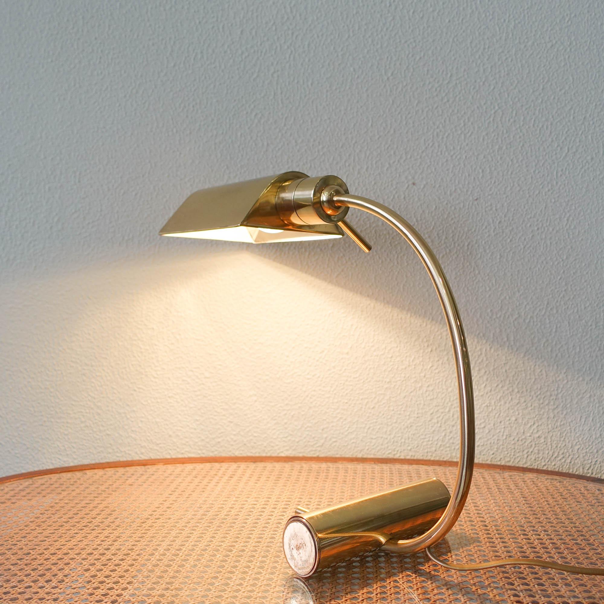 Brass Table Lamp from Boulanger, 1970's For Sale 1