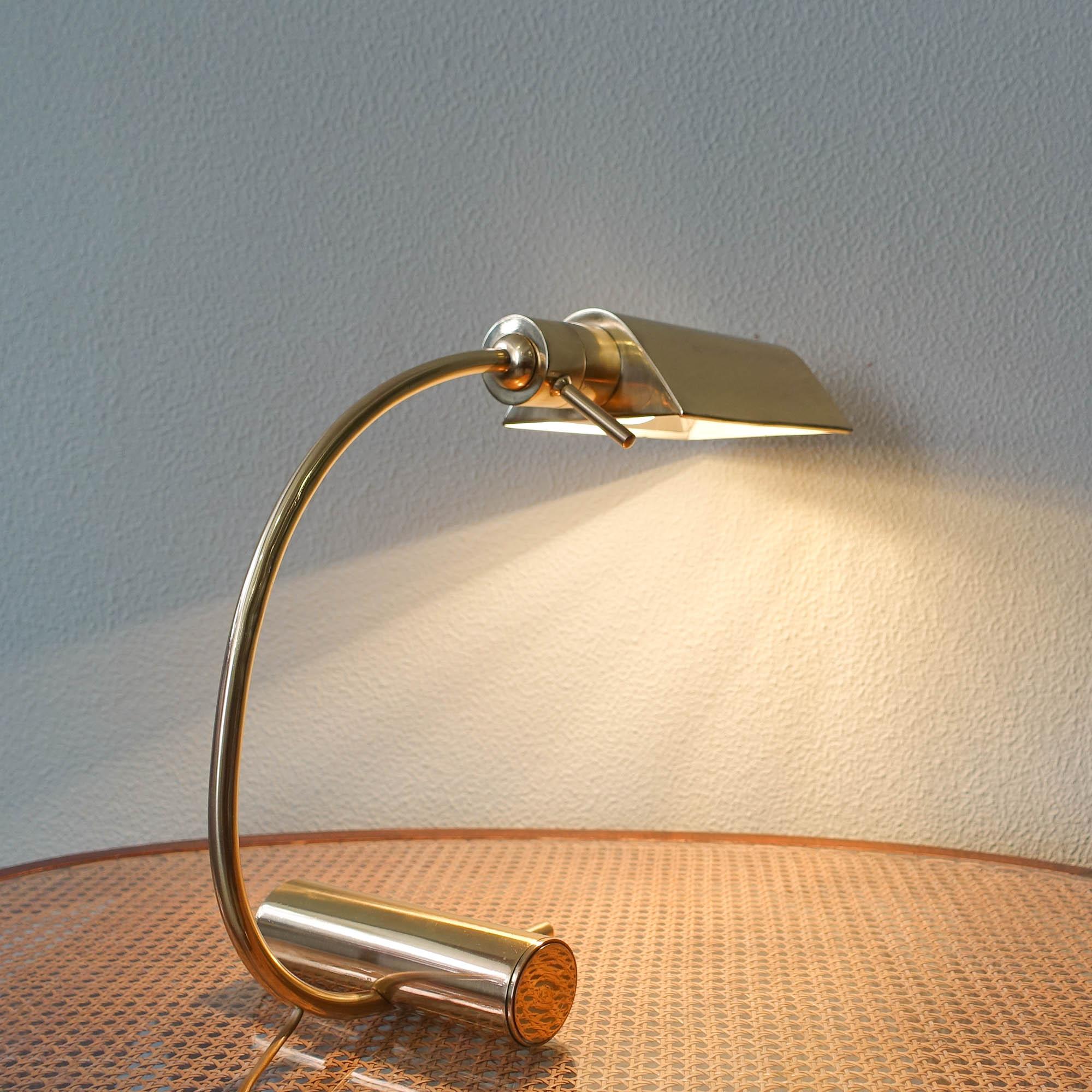 Brass Table Lamp from Boulanger, 1970's For Sale 2