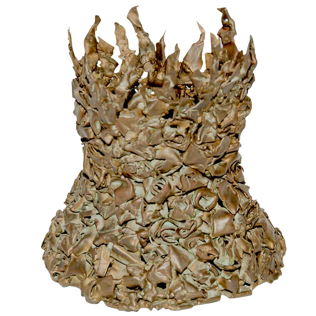 Lámpara de mesa de latón, estilo Jacques Duval Brasseur, Francia, 1970