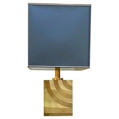 Brass Table Lamp, Italy, 1970s