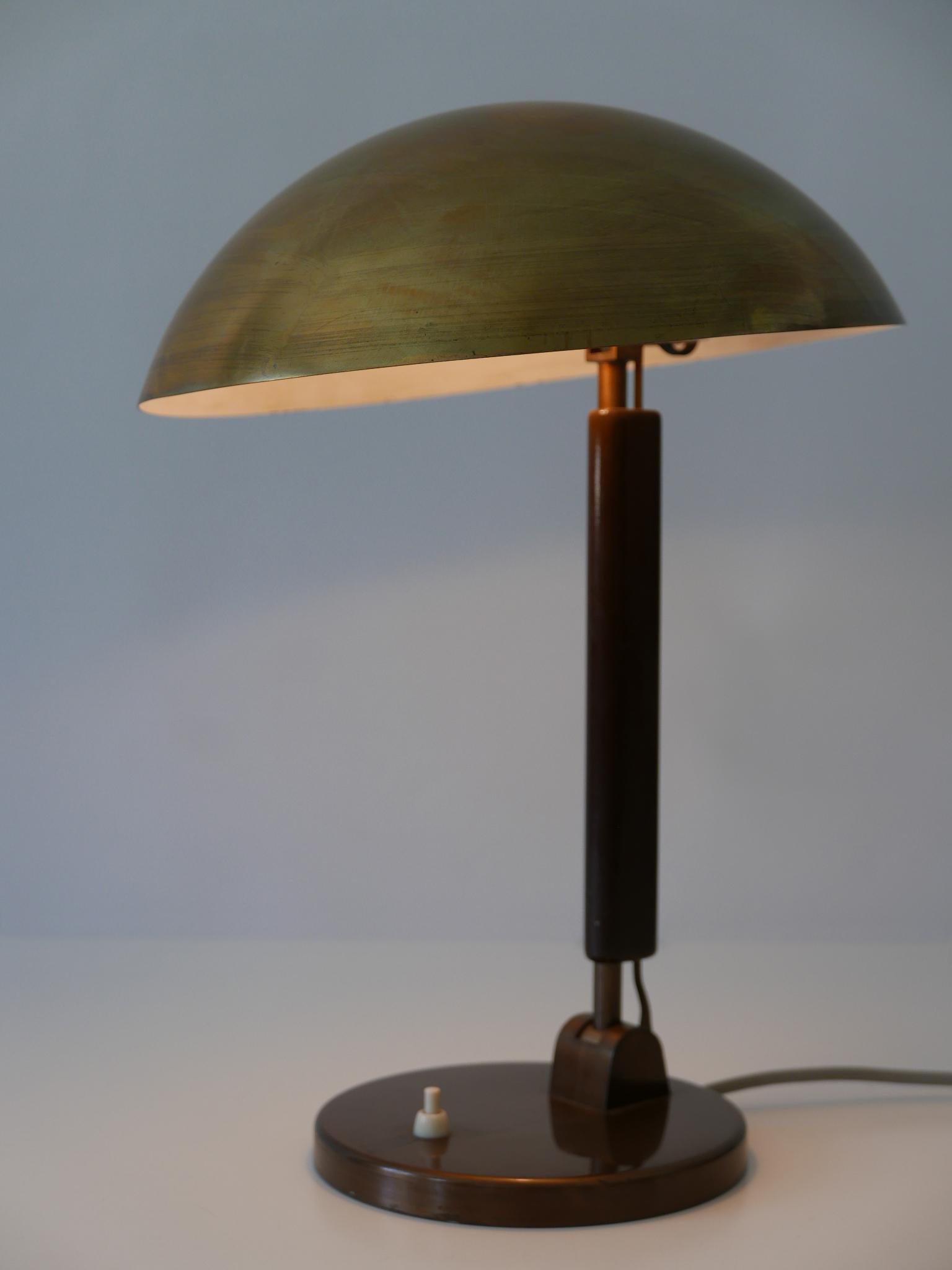 Brass Table Lamp or Desk Light by Karl Trabert for BAG Turgi, 1930s, Switzerland 7