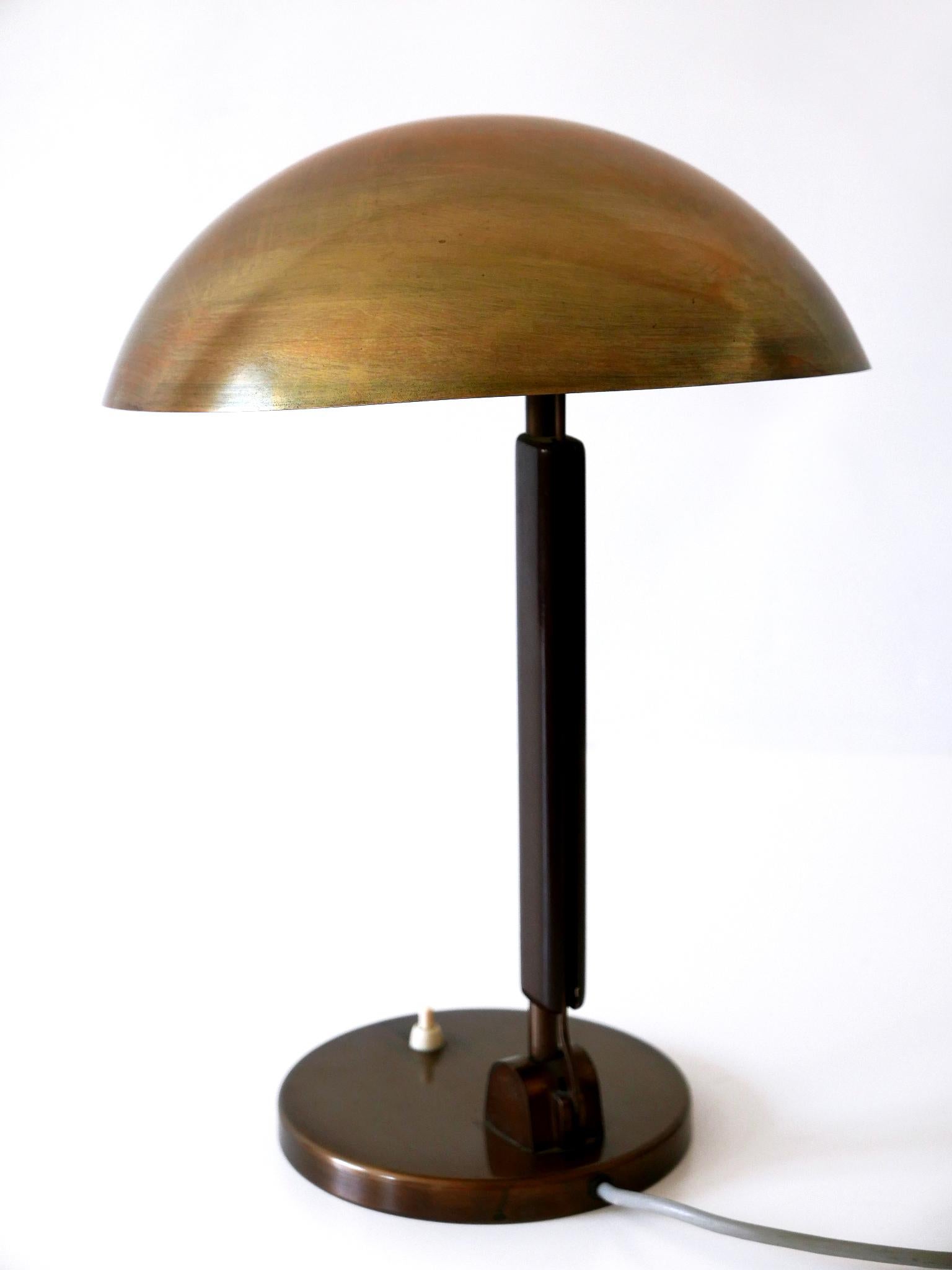 Brass Table Lamp or Desk Light by Karl Trabert for BAG Turgi, 1930s, Switzerland 8