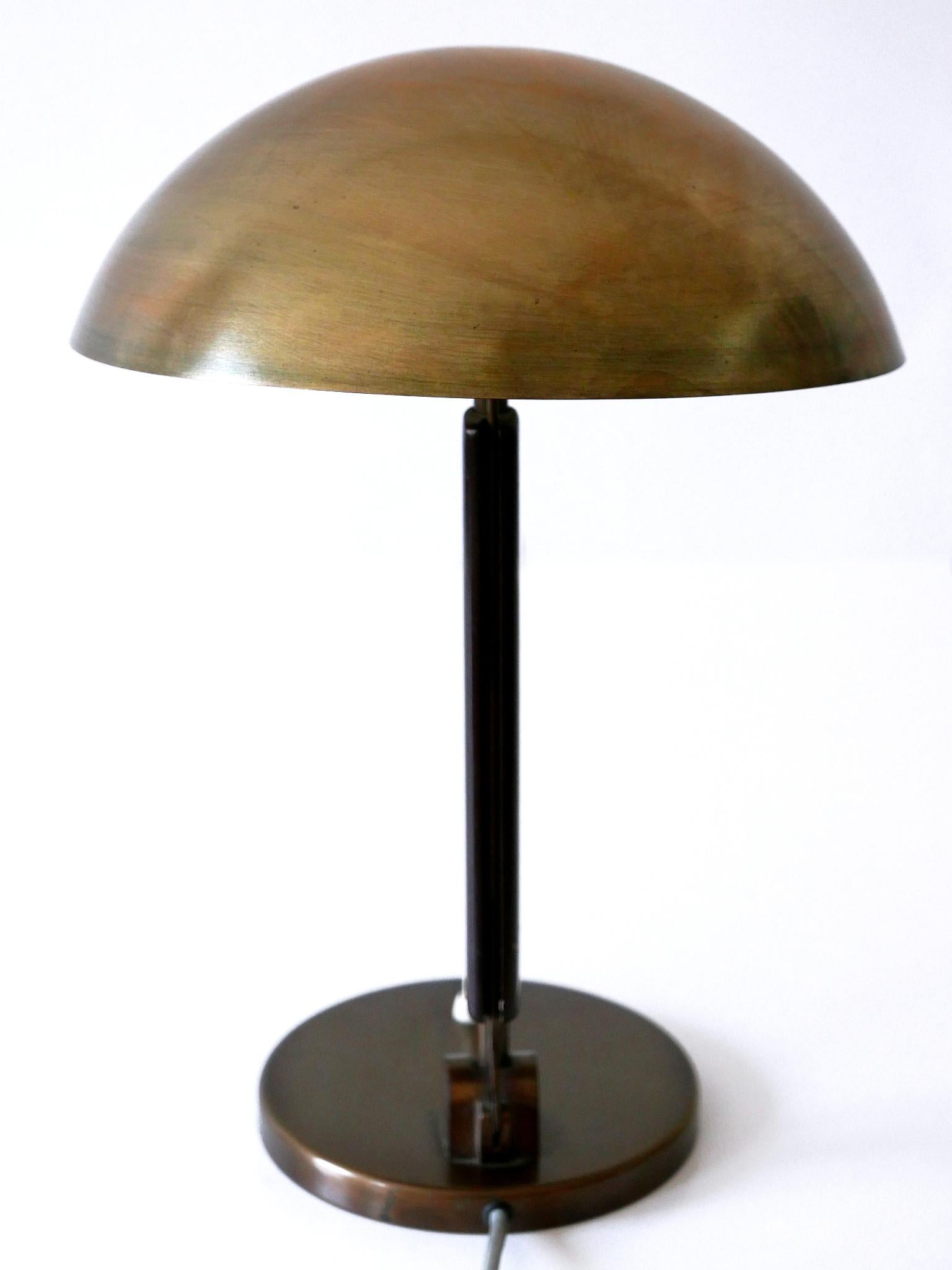 Brass Table Lamp or Desk Light by Karl Trabert for BAG Turgi, 1930s, Switzerland 9