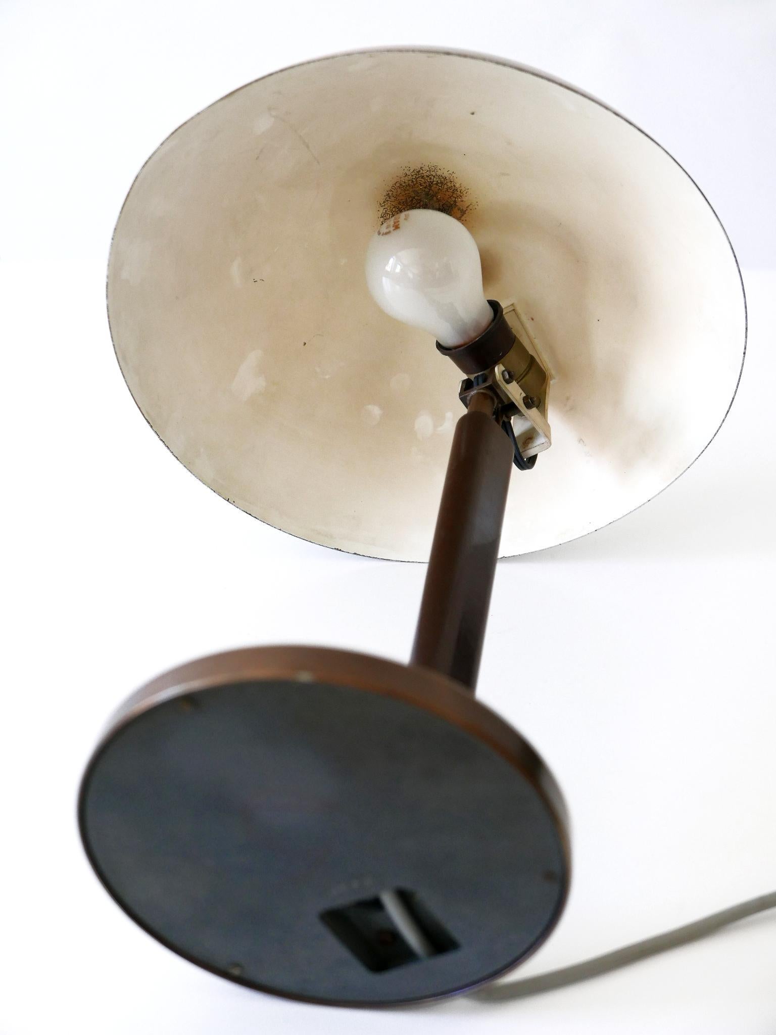 Brass Table Lamp or Desk Light by Karl Trabert for BAG Turgi, 1930s, Switzerland 13