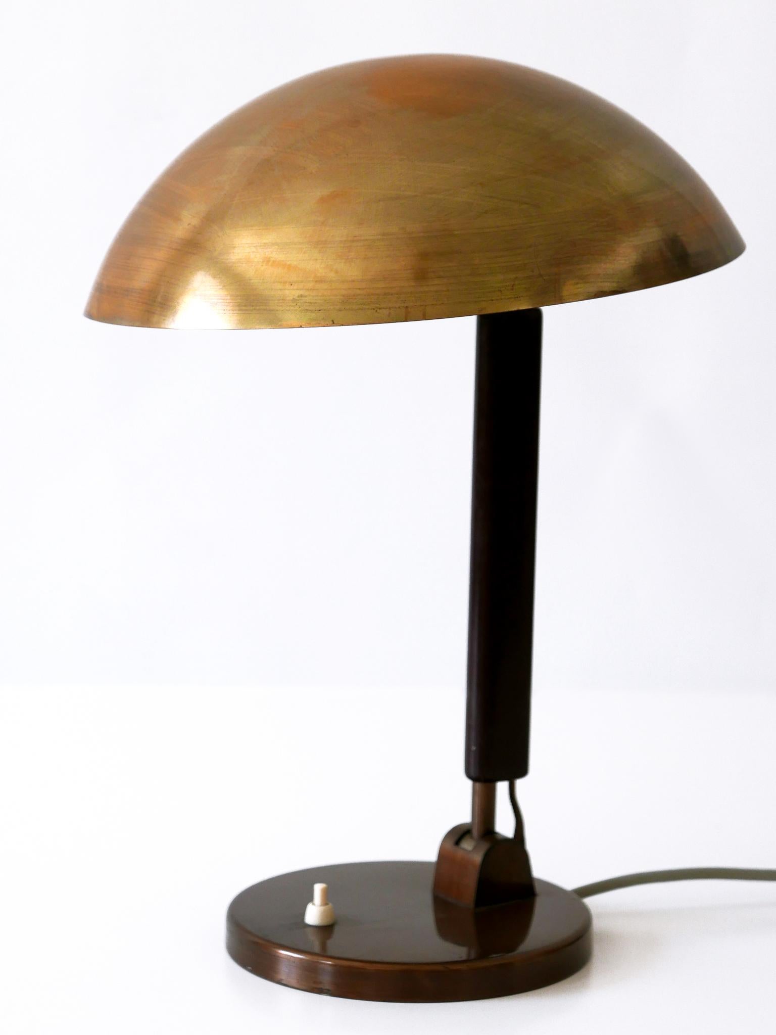 Brass Table Lamp or Desk Light by Karl Trabert for BAG Turgi, 1930s, Switzerland In Good Condition In Munich, DE