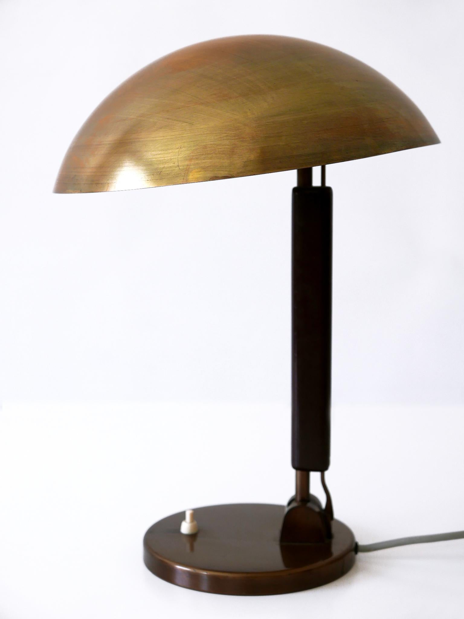Mid-20th Century Brass Table Lamp or Desk Light by Karl Trabert for BAG Turgi, 1930s, Switzerland