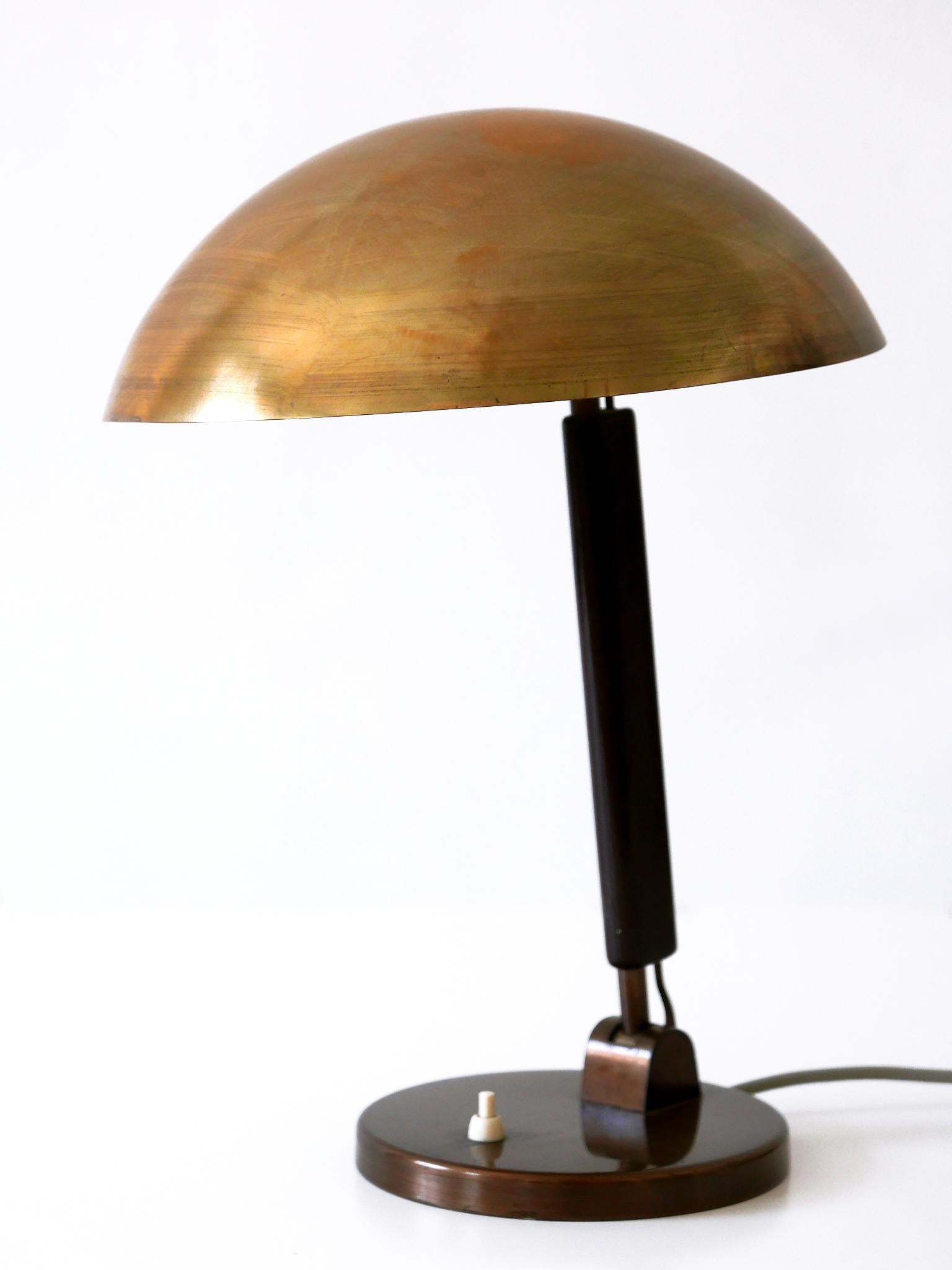 Brass Table Lamp or Desk Light by Karl Trabert for BAG Turgi, 1930s, Switzerland 1