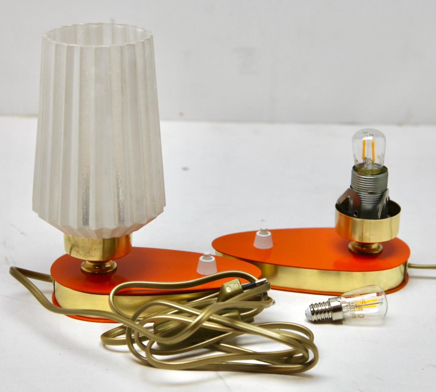 Brass Table Lamp or Desk, Set of 2 Midcentury, 1960s For Sale 3