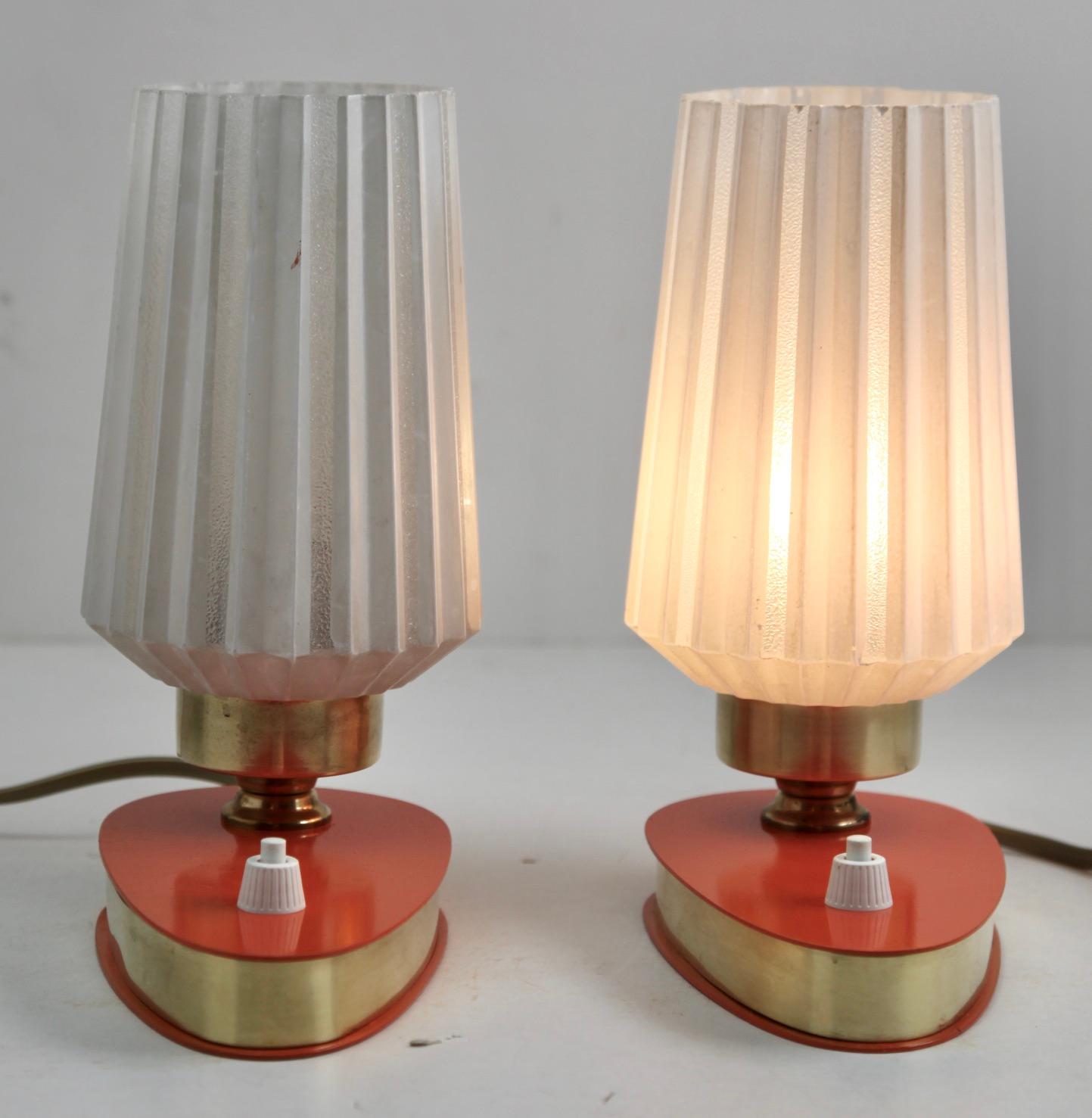 italien Lampe de bureau ou lampe de table en laiton, ensemble de 2, milieu du siècle, années 1960 en vente