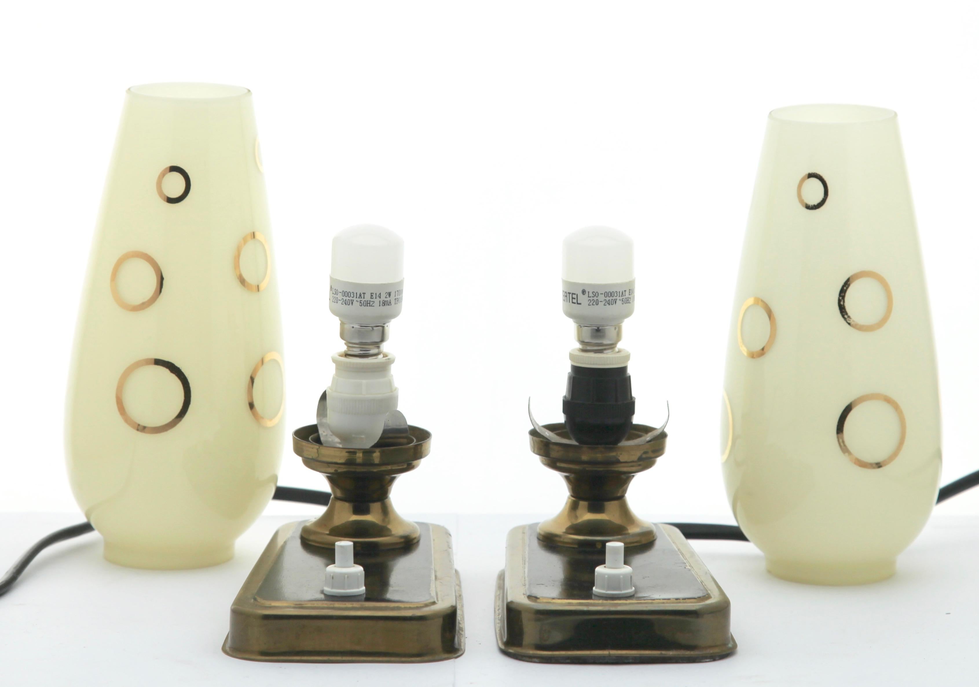 20th Century Vintage Brass Table Lamps or Desk, Set of 2 Midcentury, 1960s