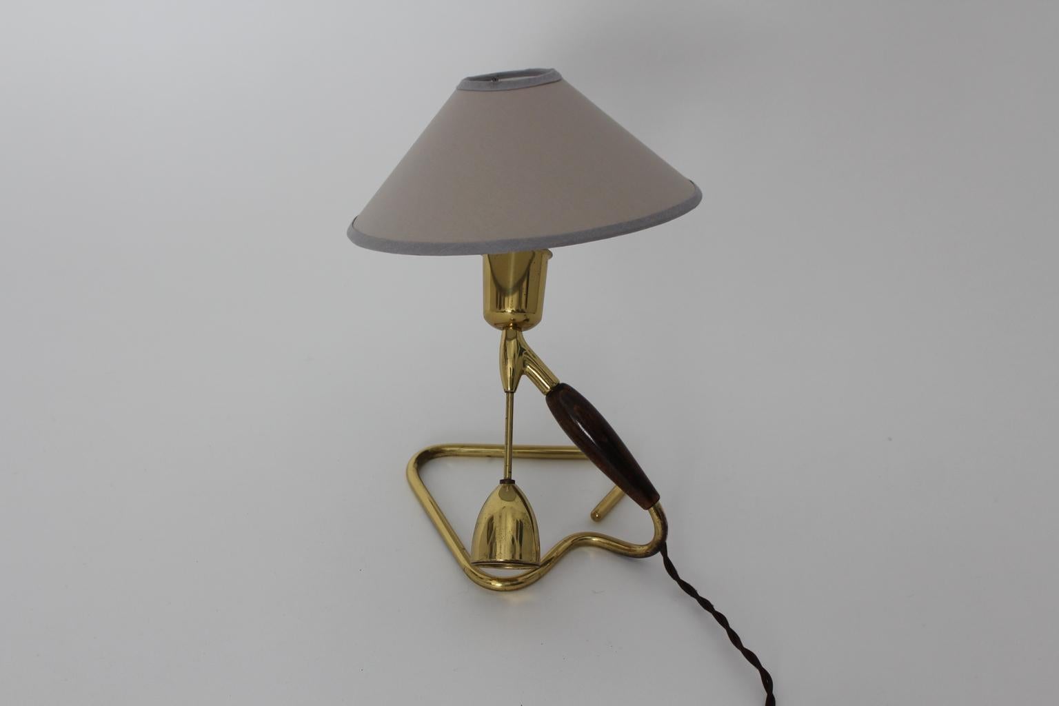 Brass Table Lamp or Wall Lamp by Rupert Nikoll, 1950s, Vienna 1