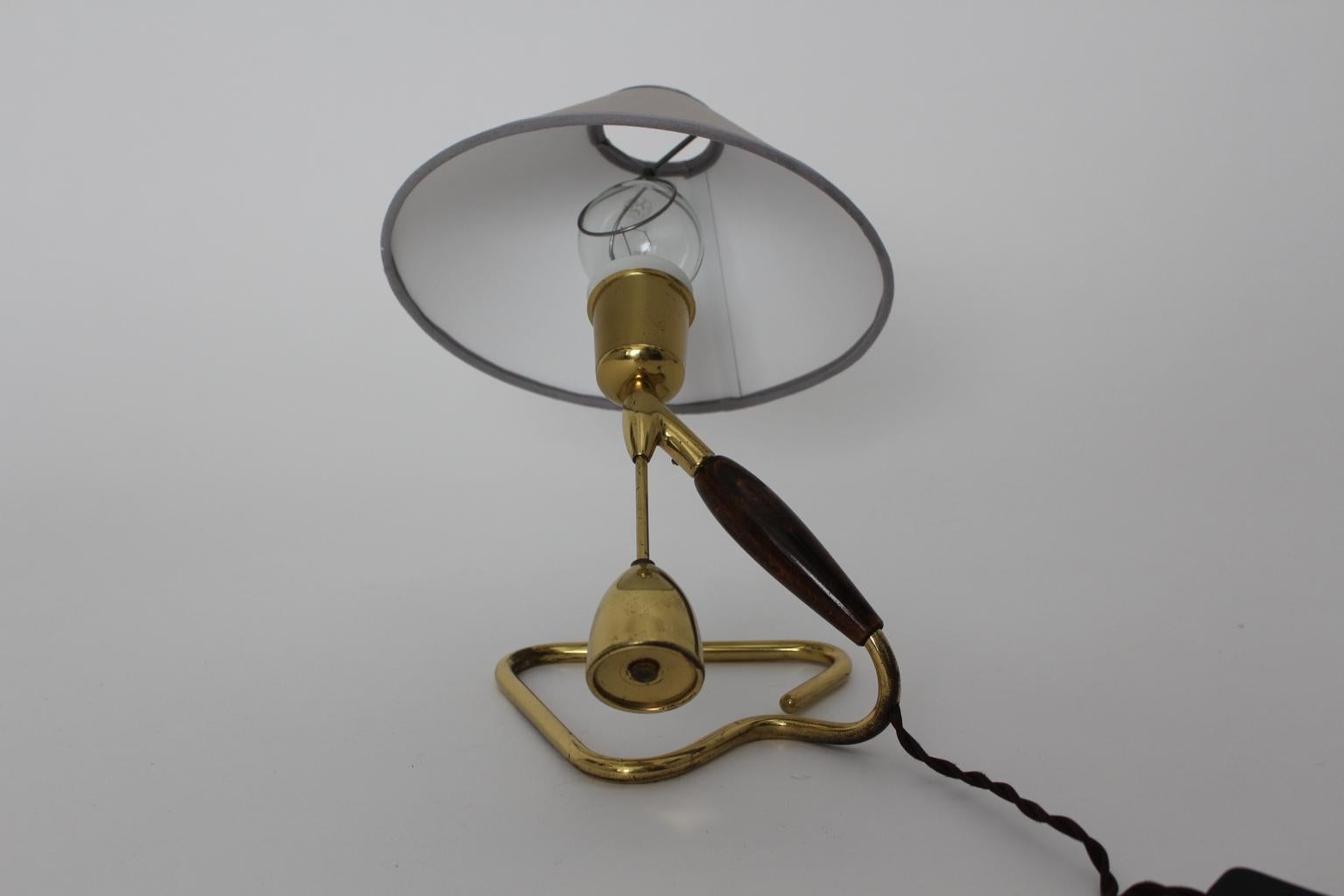 Brass Table Lamp or Wall Lamp by Rupert Nikoll, 1950s, Vienna 3