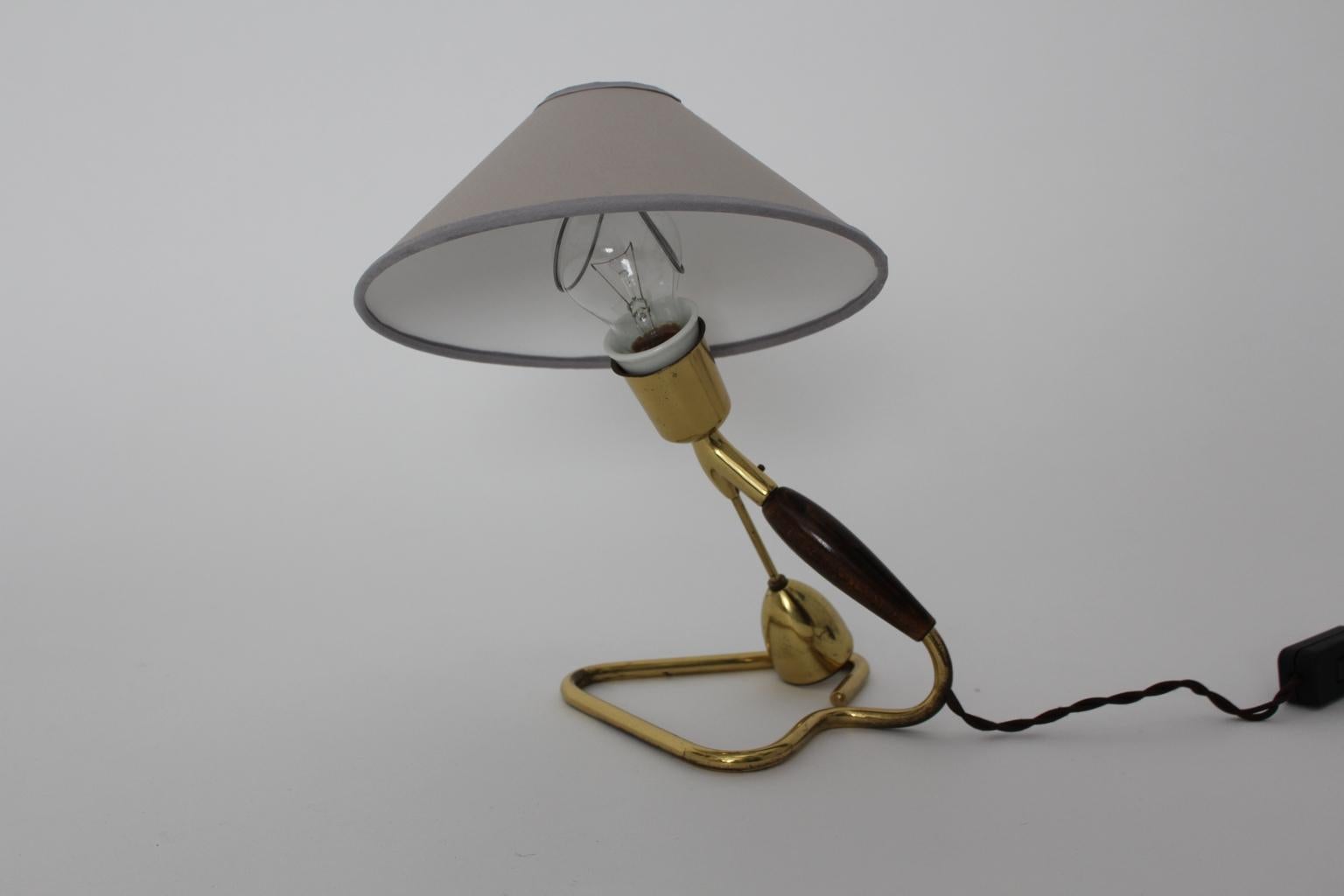 Brass Table Lamp or Wall Lamp by Rupert Nikoll, 1950s, Vienna 4