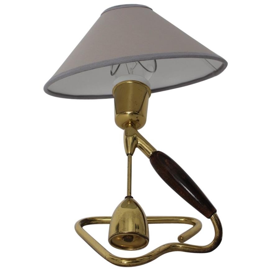 Brass Table Lamp or Wall Lamp by Rupert Nikoll, 1950s, Vienna