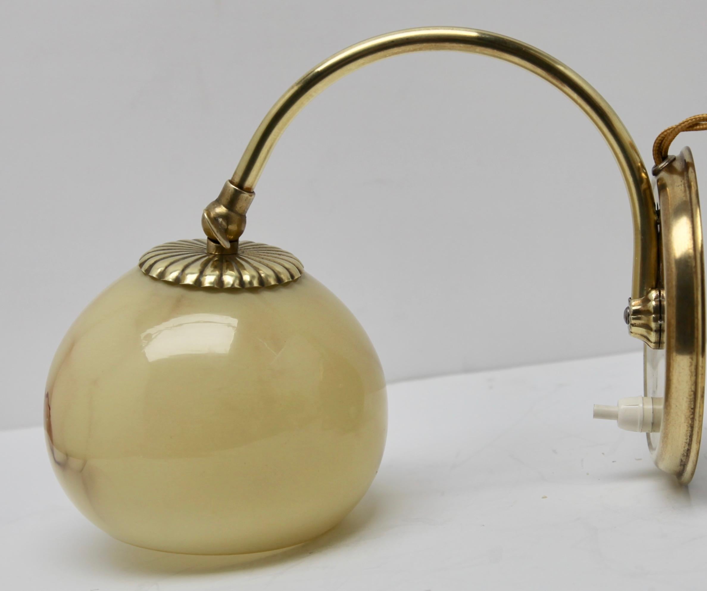 Brass Table Lamp or Wall Mount, Pair of 2 Midcentury, 1960s 3