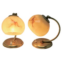 Brass Table Lamp or Wall Mount, Pair of 2 Midcentury, 1960s