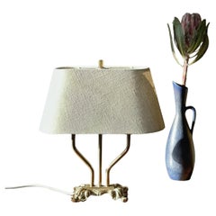 Brass Table Lamp Rococo style with Double arms. 1940's.