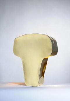 Brass Table Lamp, Signed by Lukasz Friedrich