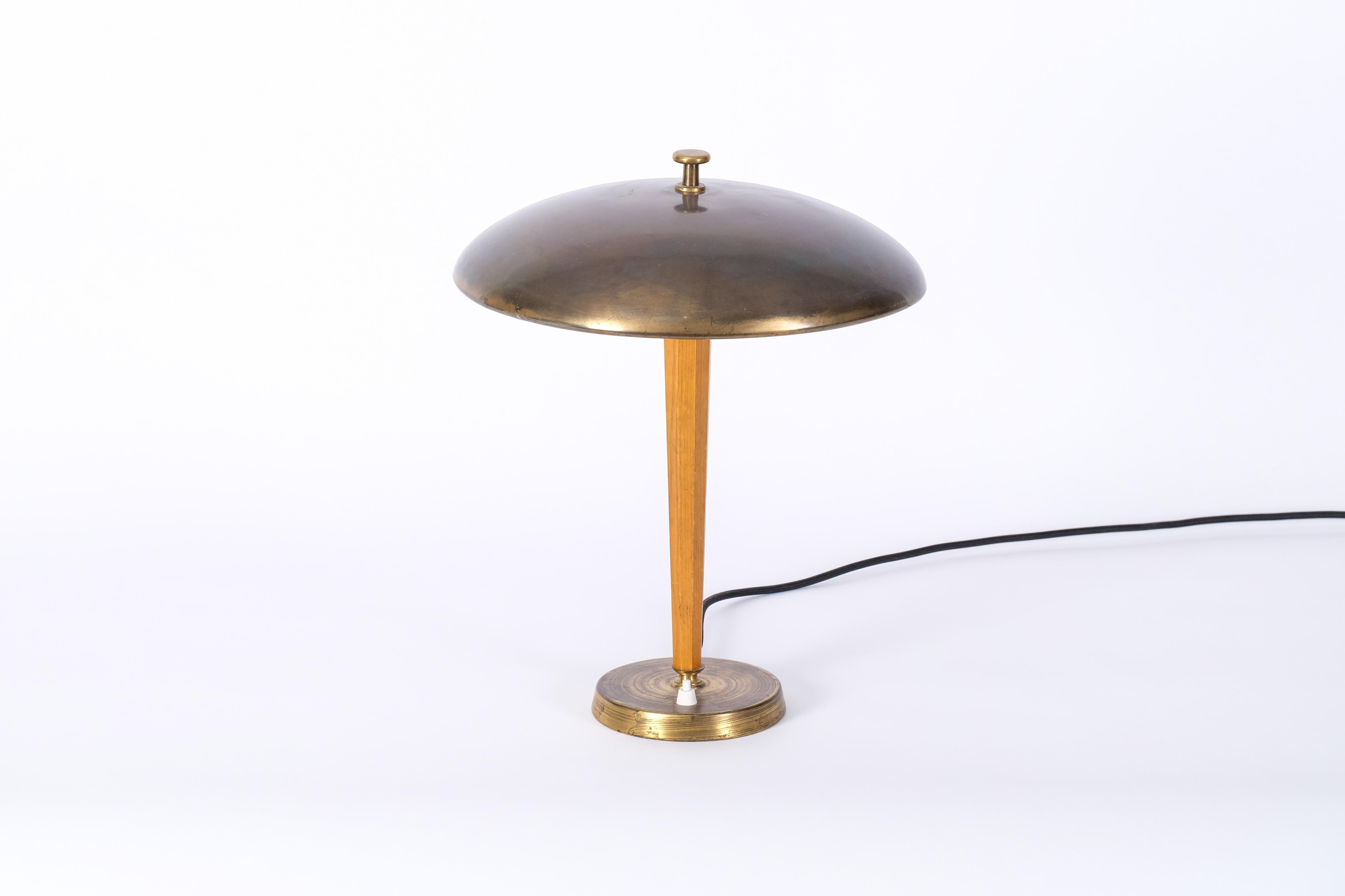 Brass Bertil Brisborg Table Lamp, Sweden, 1940s For Sale